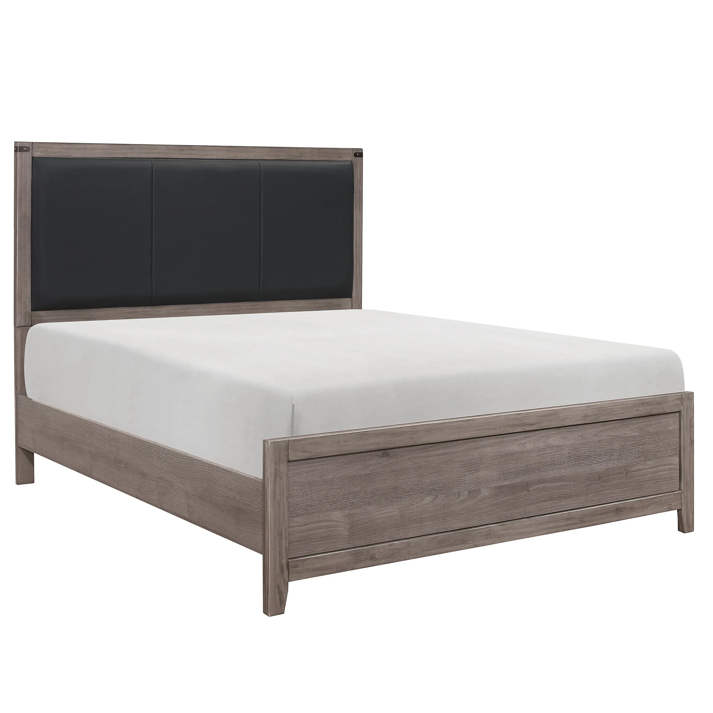 Woodrow Brownish Gray Full Panel Bed