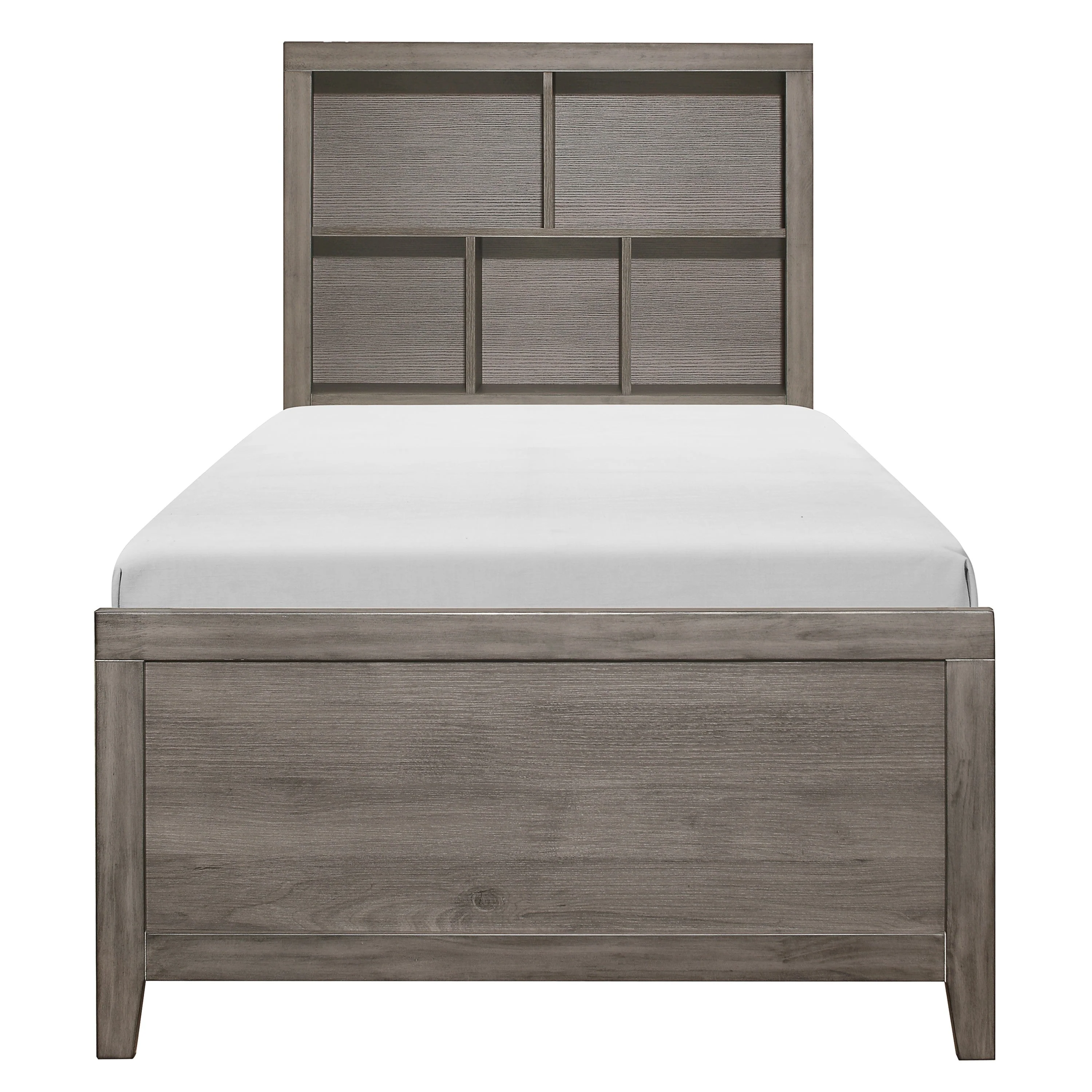 Woodrow Brownish Gray Twin Platform Bed - Image 3