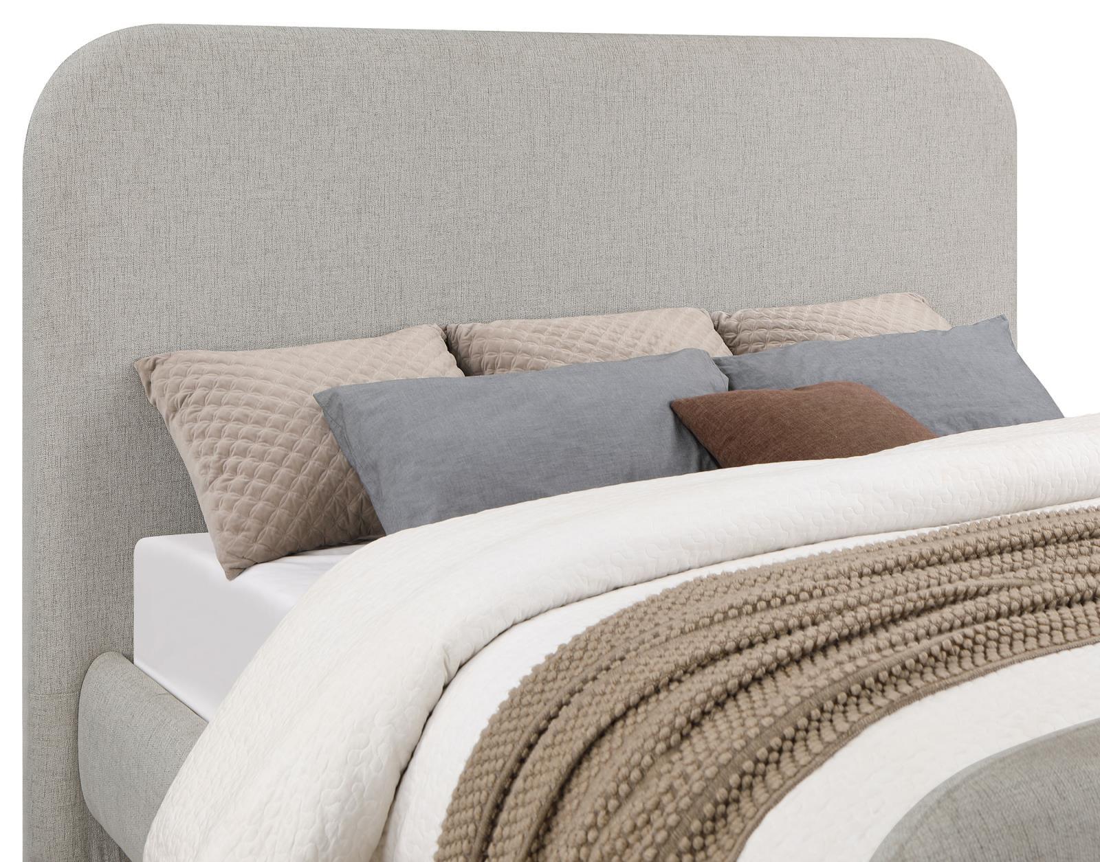 Wren Gray Upholstered Eastern King Platform Bed - Image 5