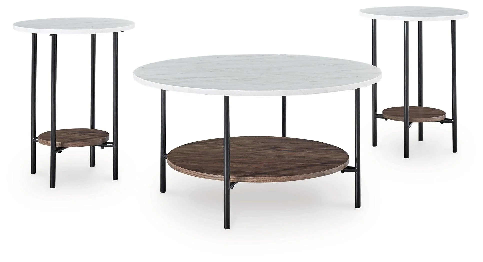 Wrenwich Brown/Black/White Table (Set of 3) - Image 6