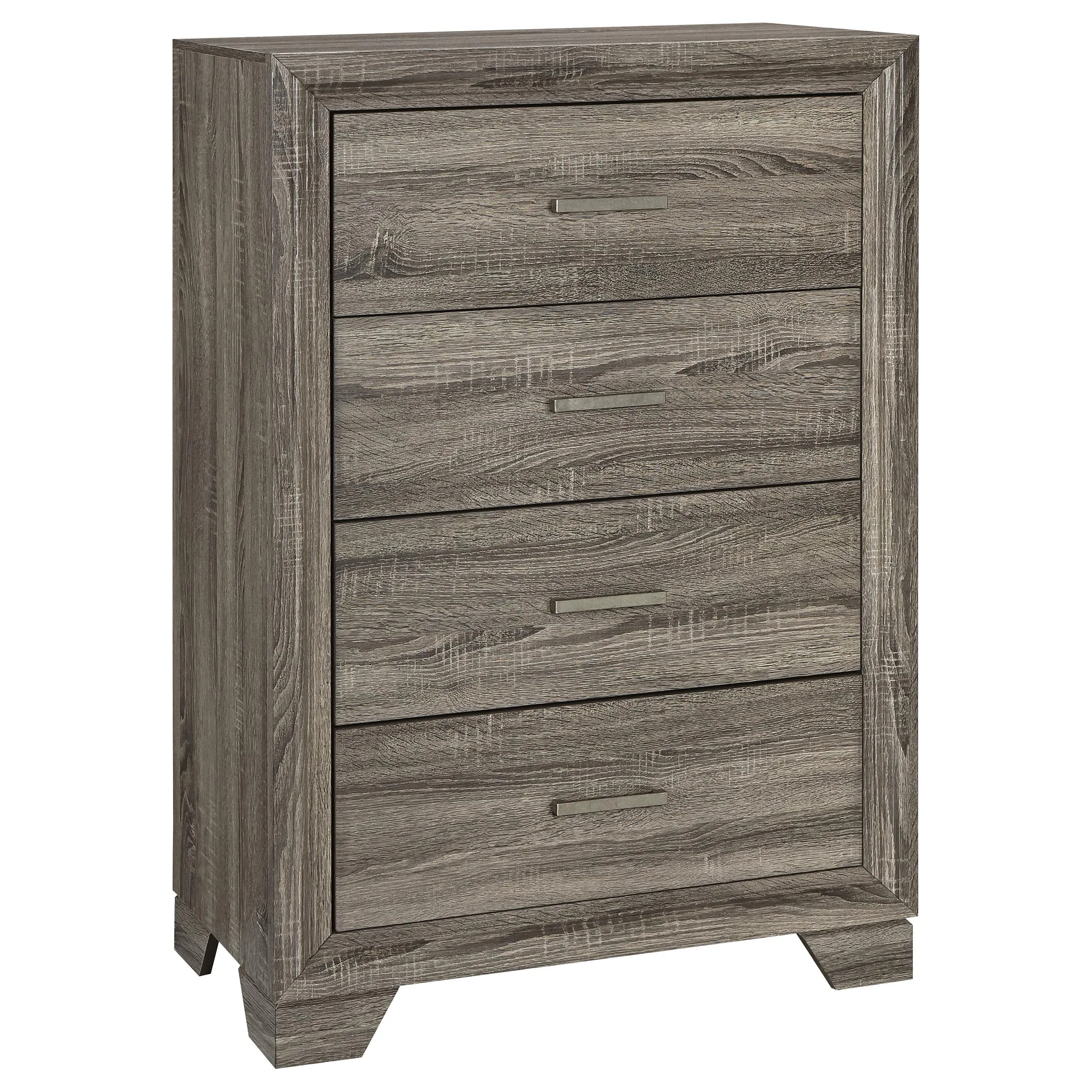 Wright 4-drawer Chest of Drawers Brown Oak - Image 2