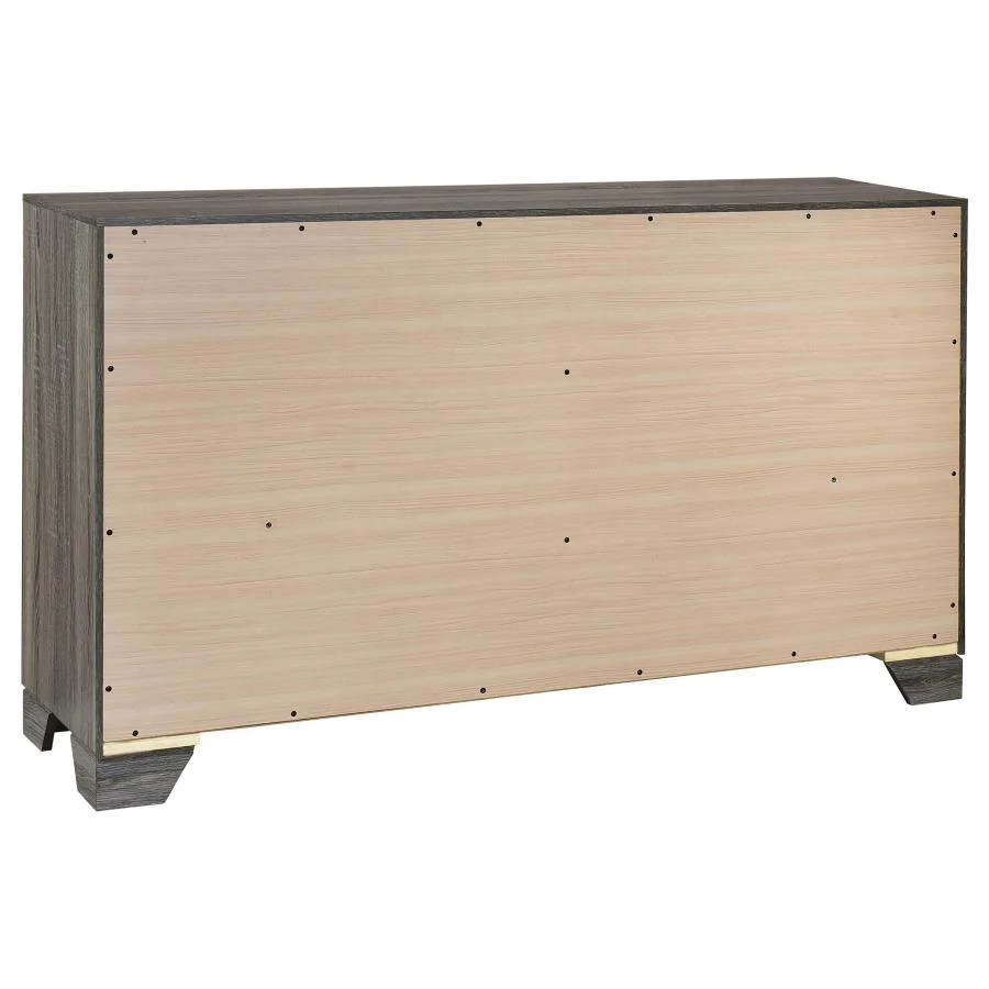 Wright Brown Oak 5-Piece Eastern King Bedroom Set - Image 8