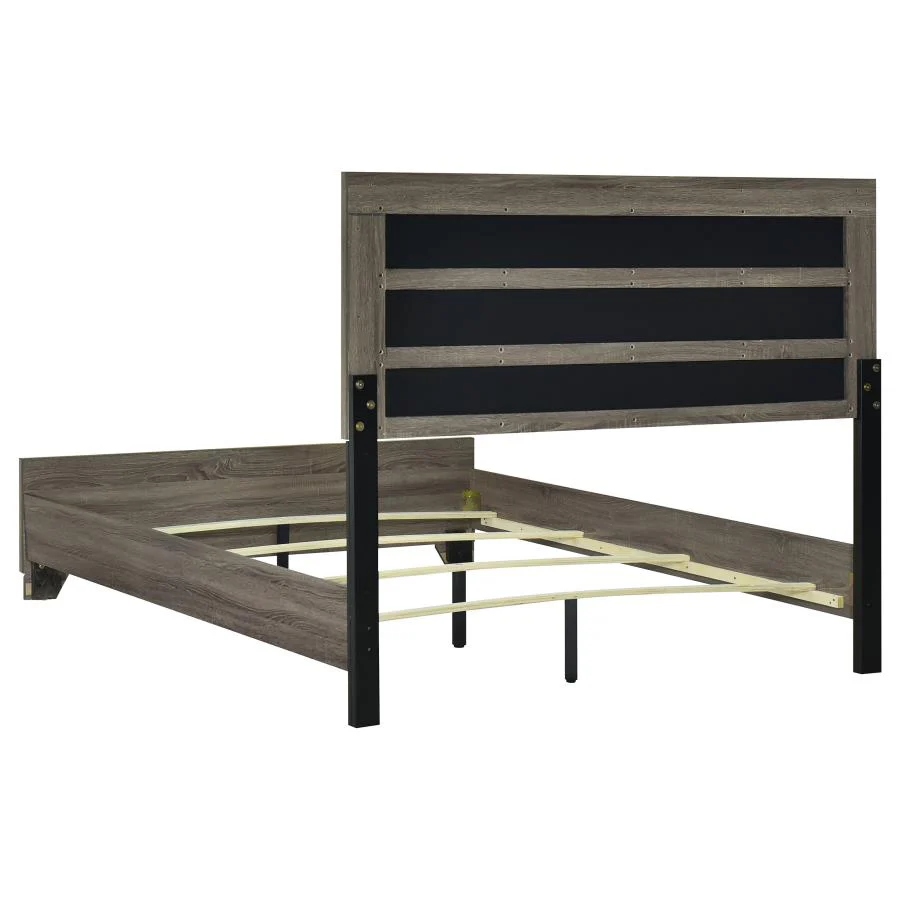 Wright Brown Oak 5-piece Queen Bedroom Set - Image 4