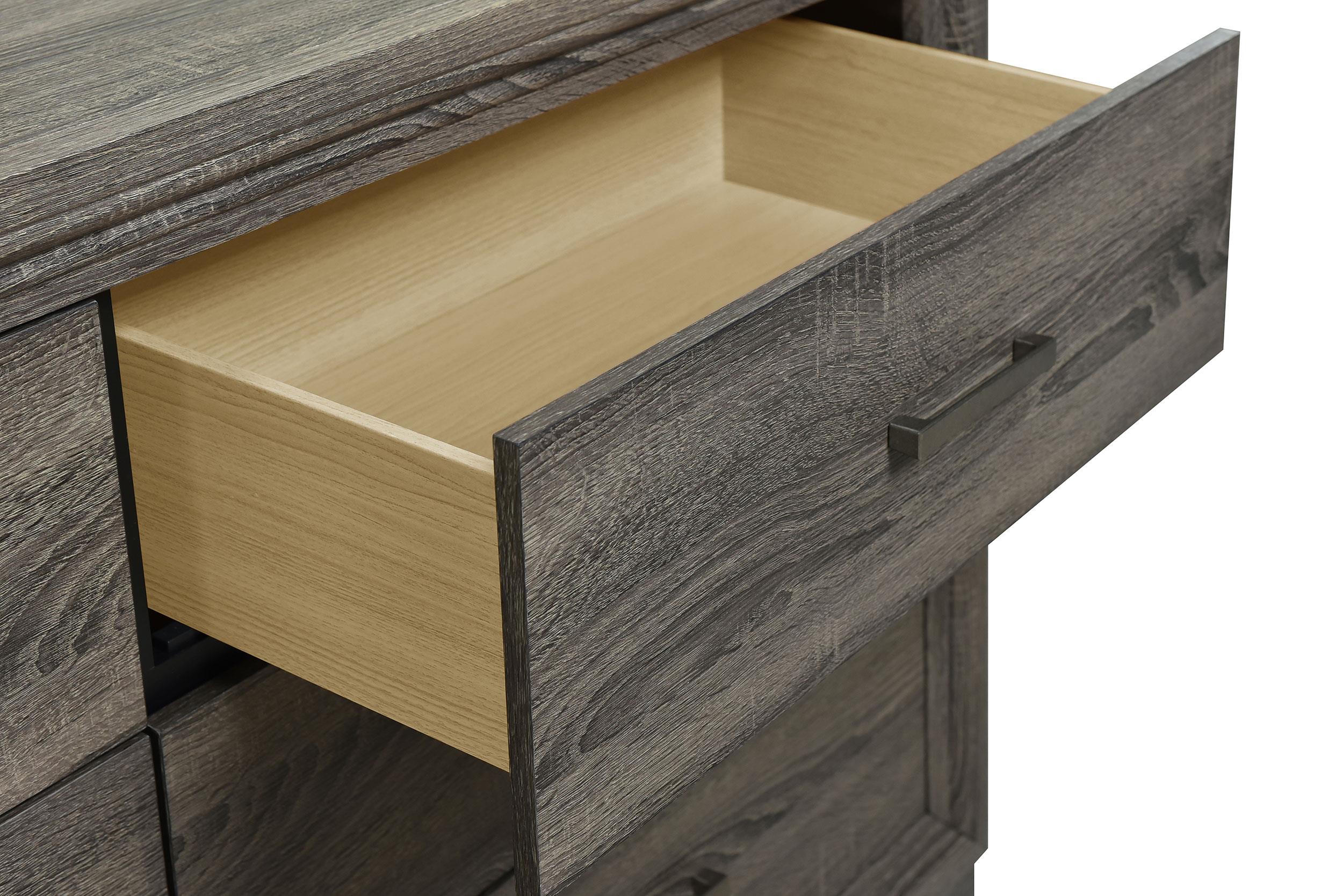 Wright Brown Oak 6-Drawer Dresser - Image 10