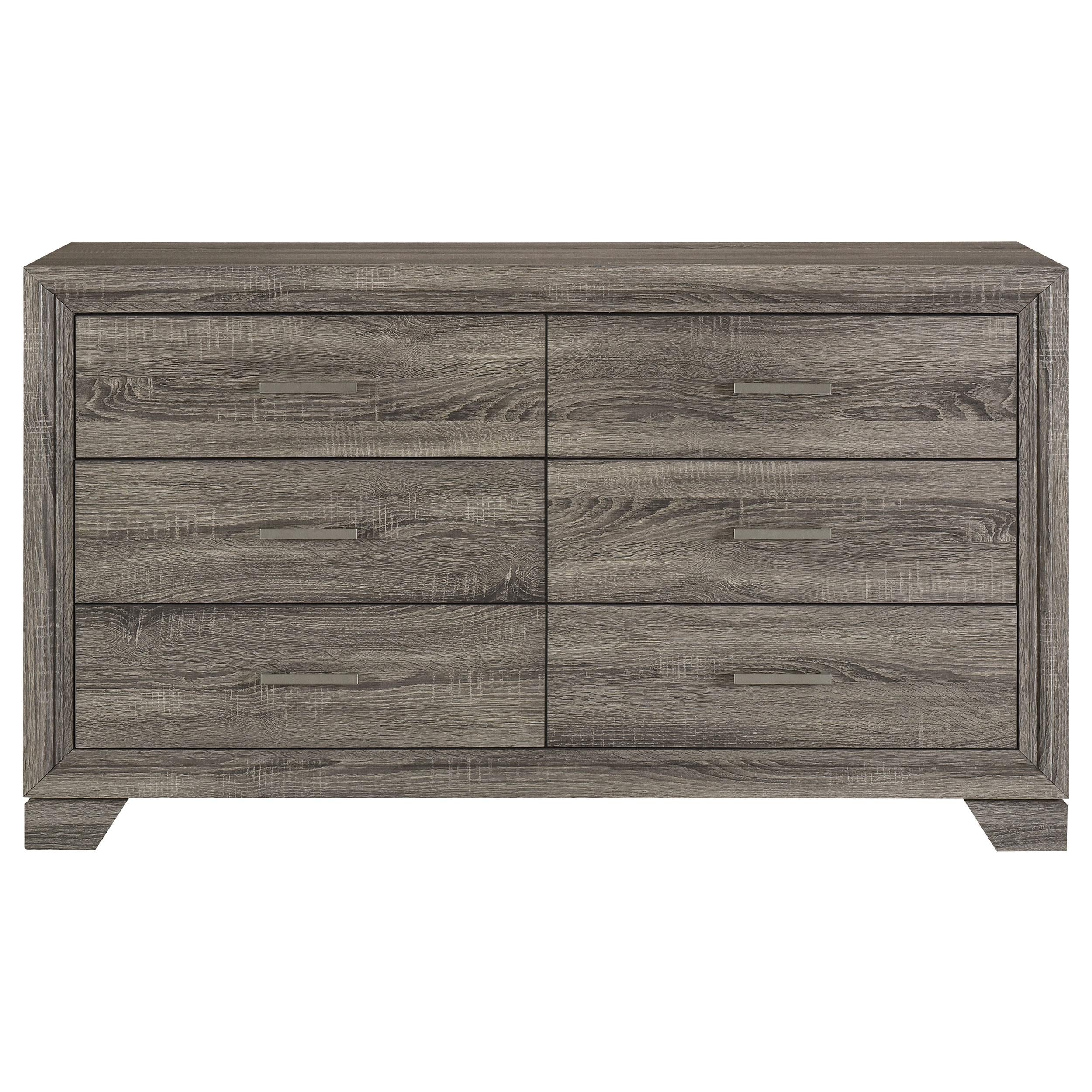 Wright Brown Oak 6-Drawer Dresser - Image 2