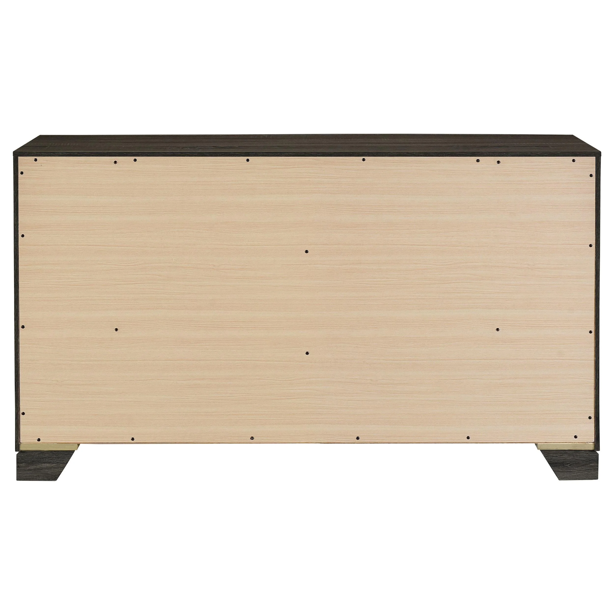 Wright Brown Oak 6-Drawer Dresser - Image 7