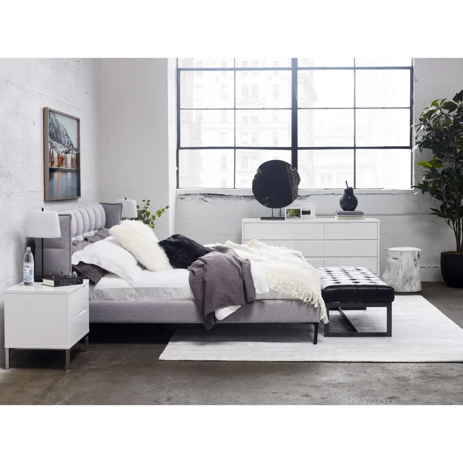 Wyatt Leather Bench Black - Image 2