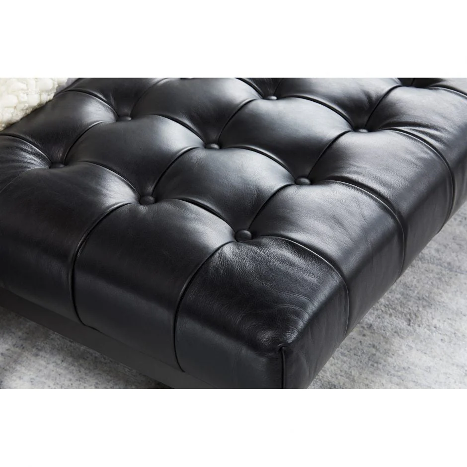 Wyatt Leather Bench Black - Image 6