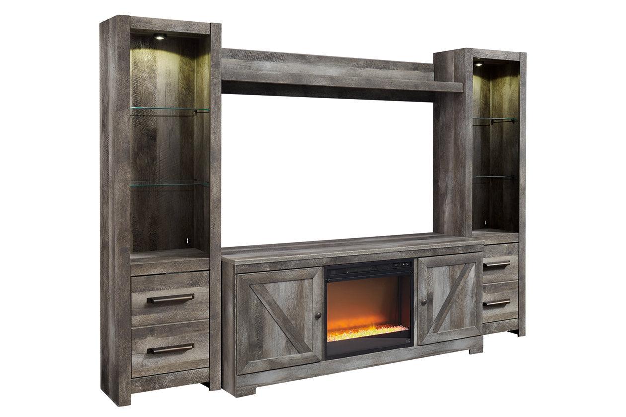 Wynnlow Gray 4-Piece Entertainment Center with Electric Fireplace - Image 11