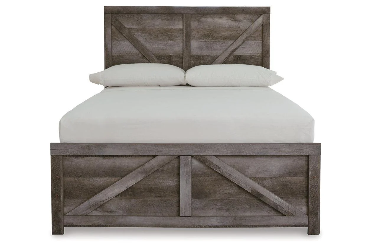 Wynnlow Gray Full Crossbuck Panel Bed - Image 5