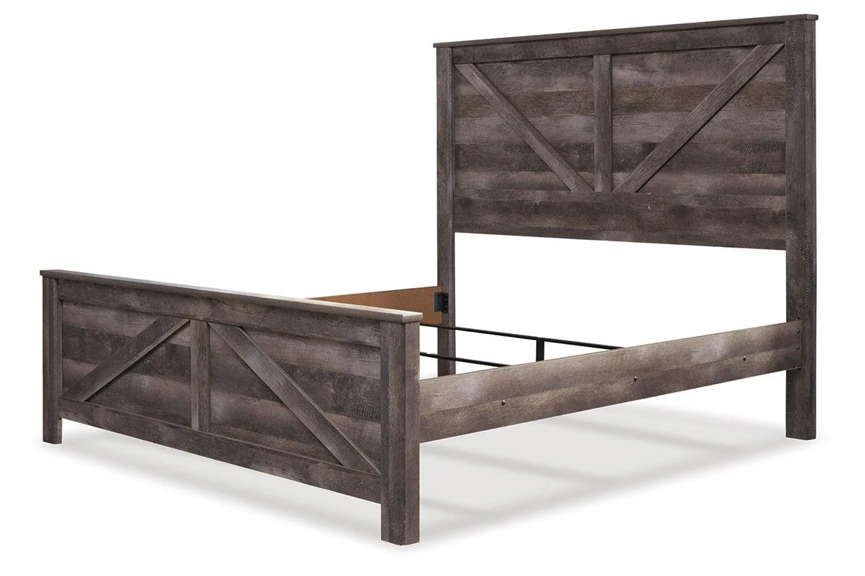 Wynnlow Gray King Crossbuck Panel Bed - Image 3