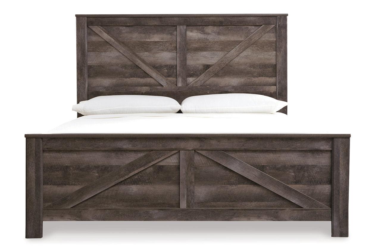 Wynnlow Gray King Crossbuck Panel Bed - Image 5