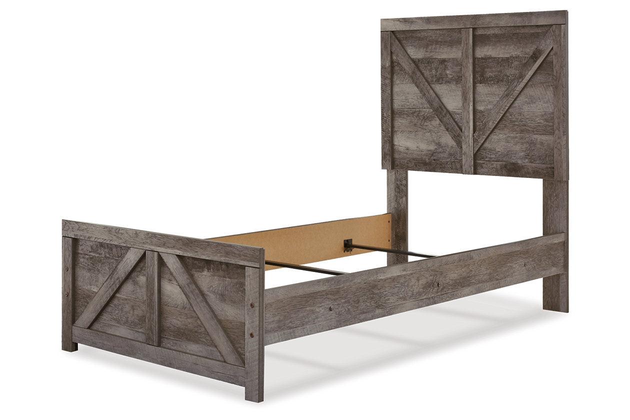 Wynnlow Gray Twin Crossbuck Panel Bed - Image 3