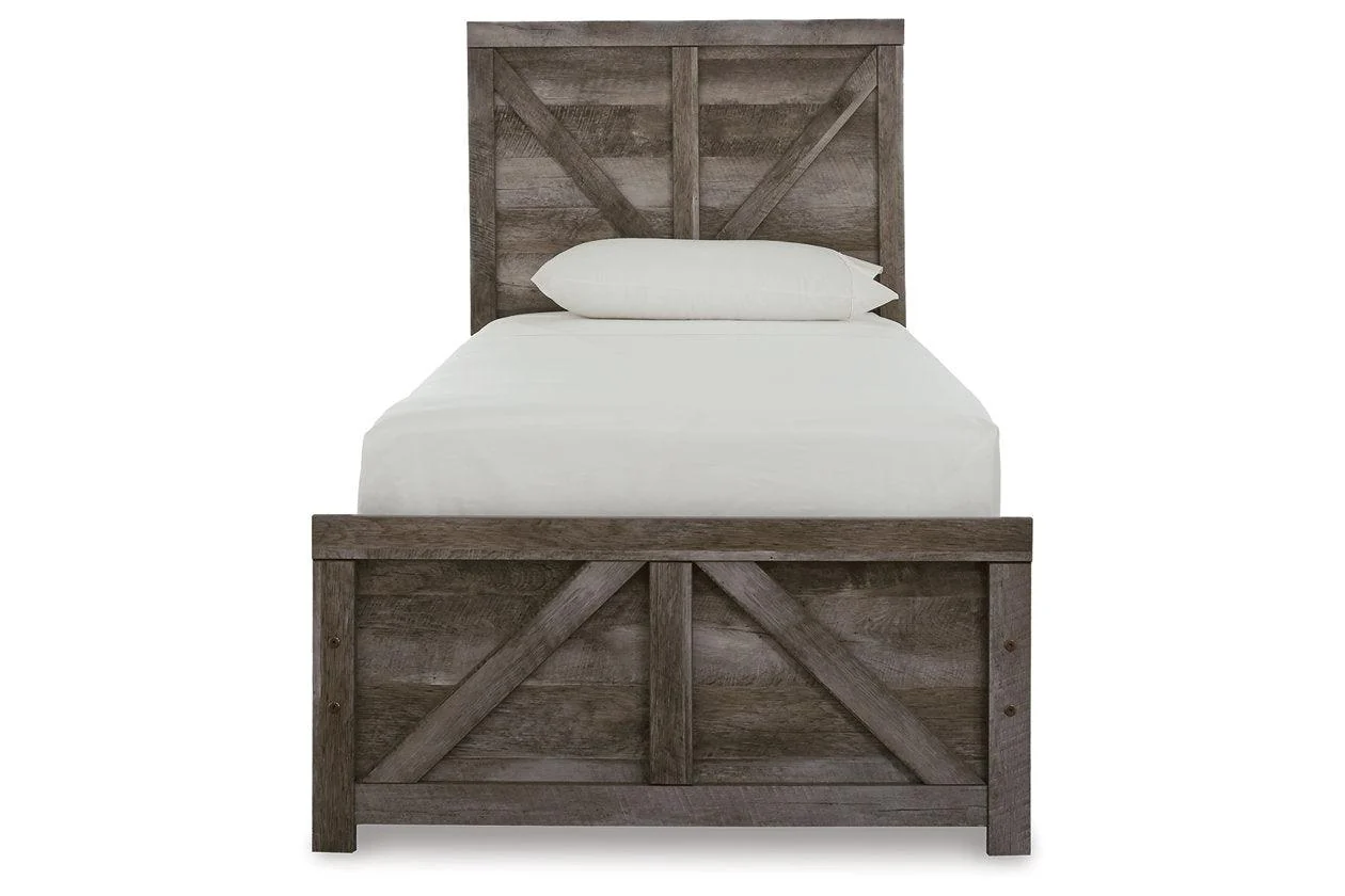Wynnlow Gray Twin Crossbuck Panel Bed - Image 4