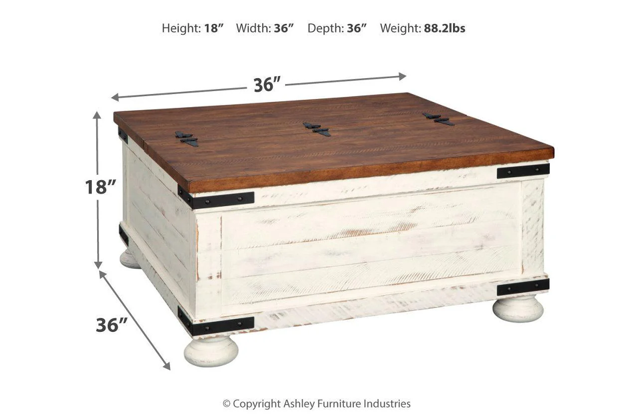 Wystfield White/Brown Coffee Table - Image 3
