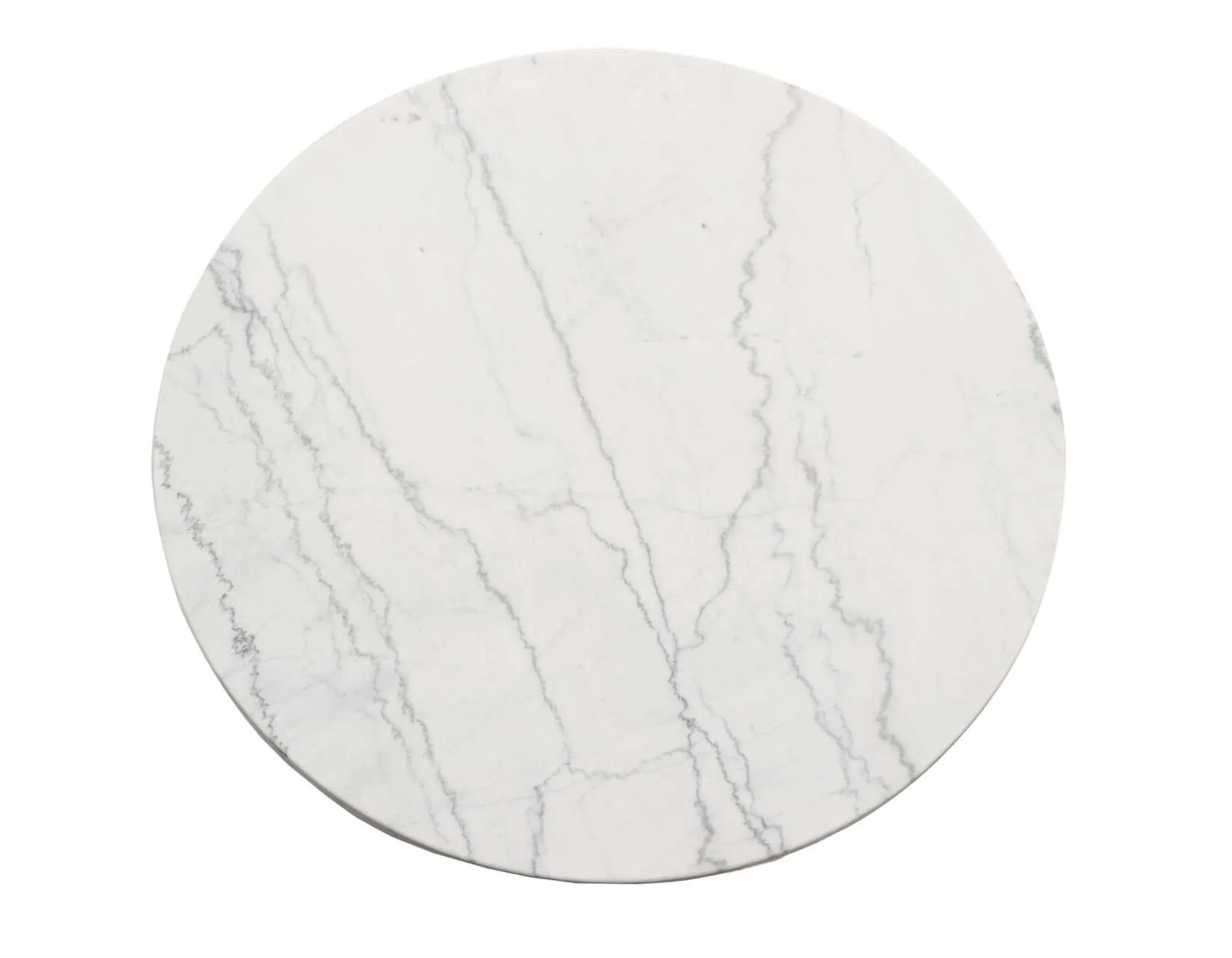 Xena 52-inch Round Dining Table, White Marble Top - Image 10