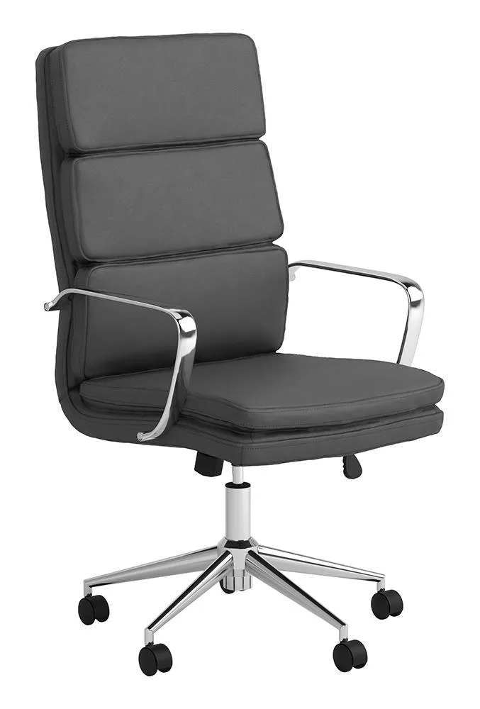 Ximena Gray High Back Upholstered Office Chair - Image 4