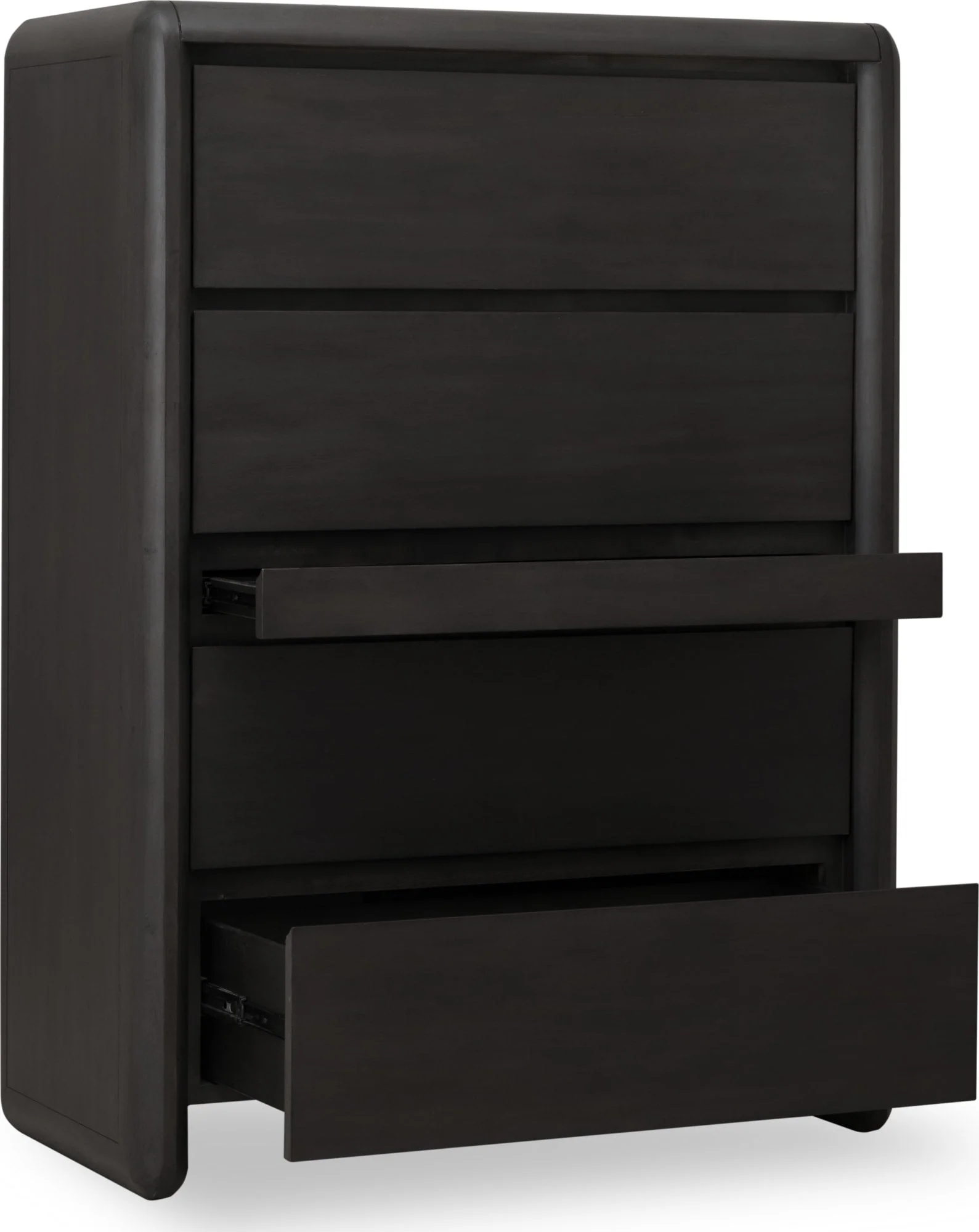 Xolani Jaguar Five Drawer Acacia Wood Chest with Jewelry Tray - Image 5