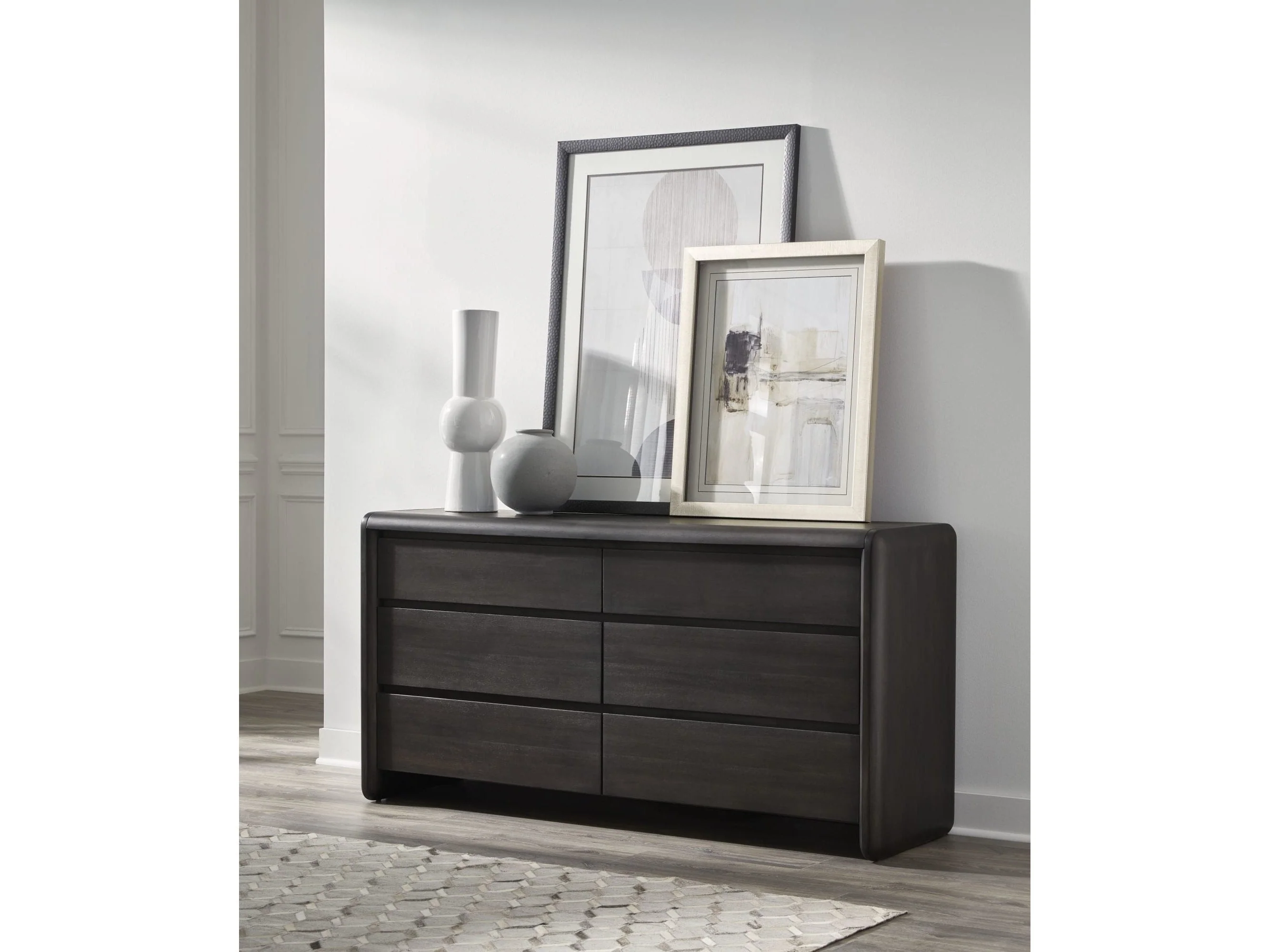 Xolani Jaguar Six Drawer Acacia Wood Dresser