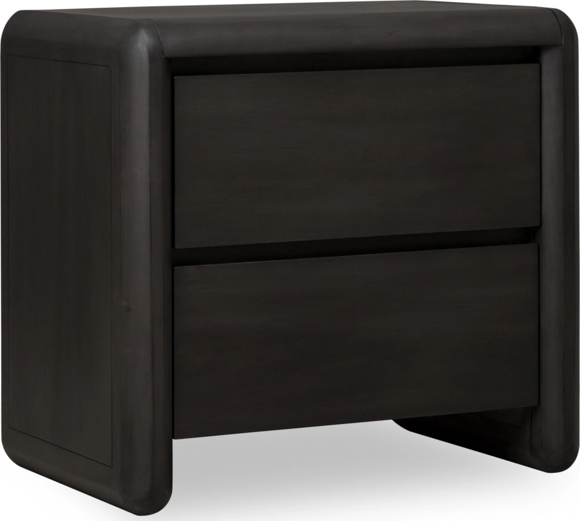 Xolani Jaguar Two Drawer Acacia Wood Nightstand - Image 2