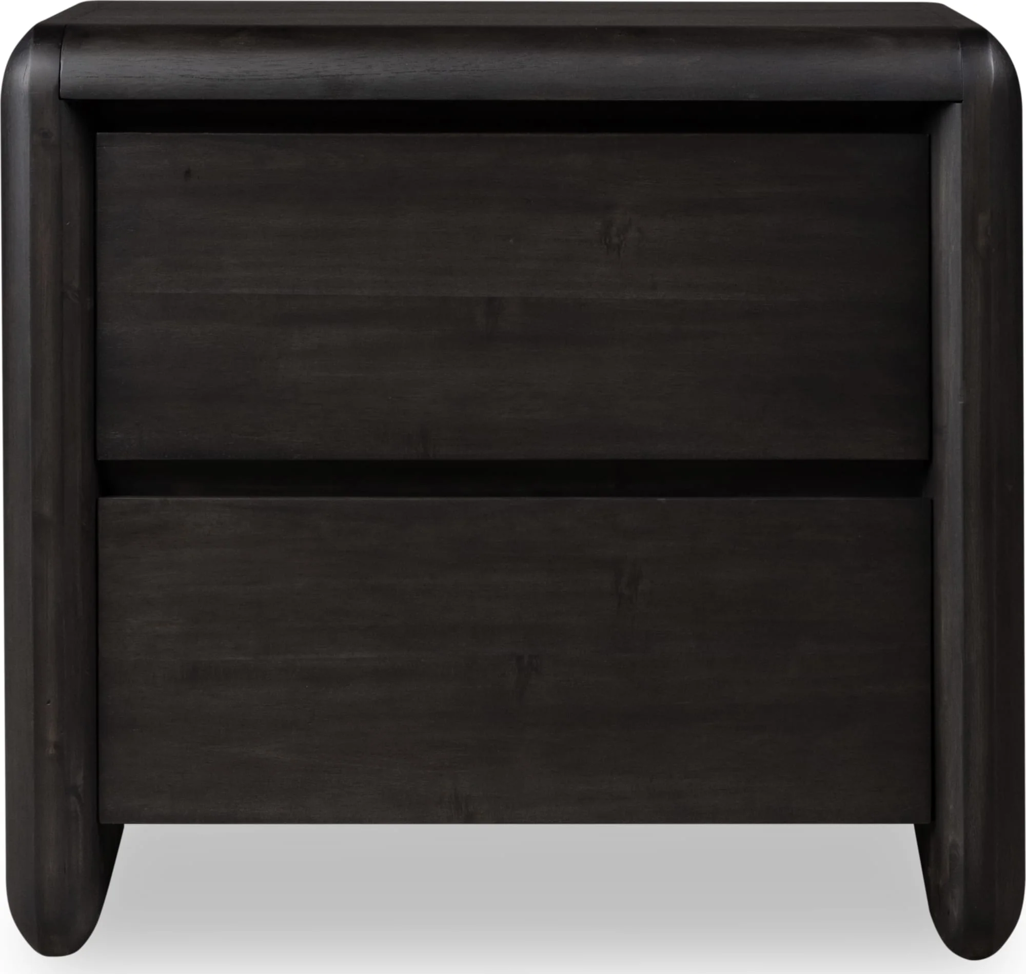 Xolani Jaguar Two Drawer Acacia Wood Nightstand - Image 3