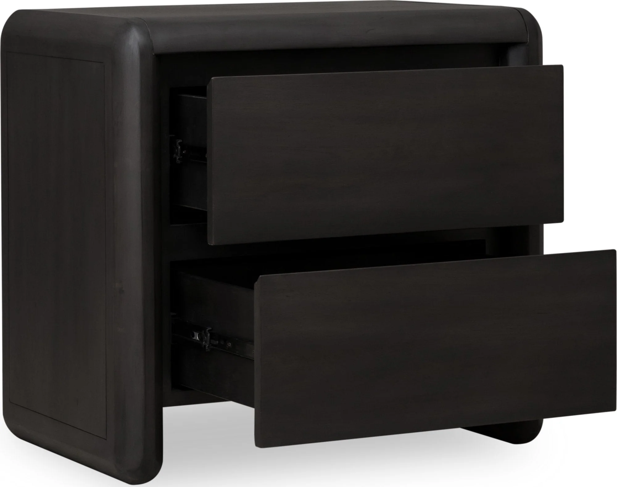 Xolani Jaguar Two Drawer Acacia Wood Nightstand - Image 8