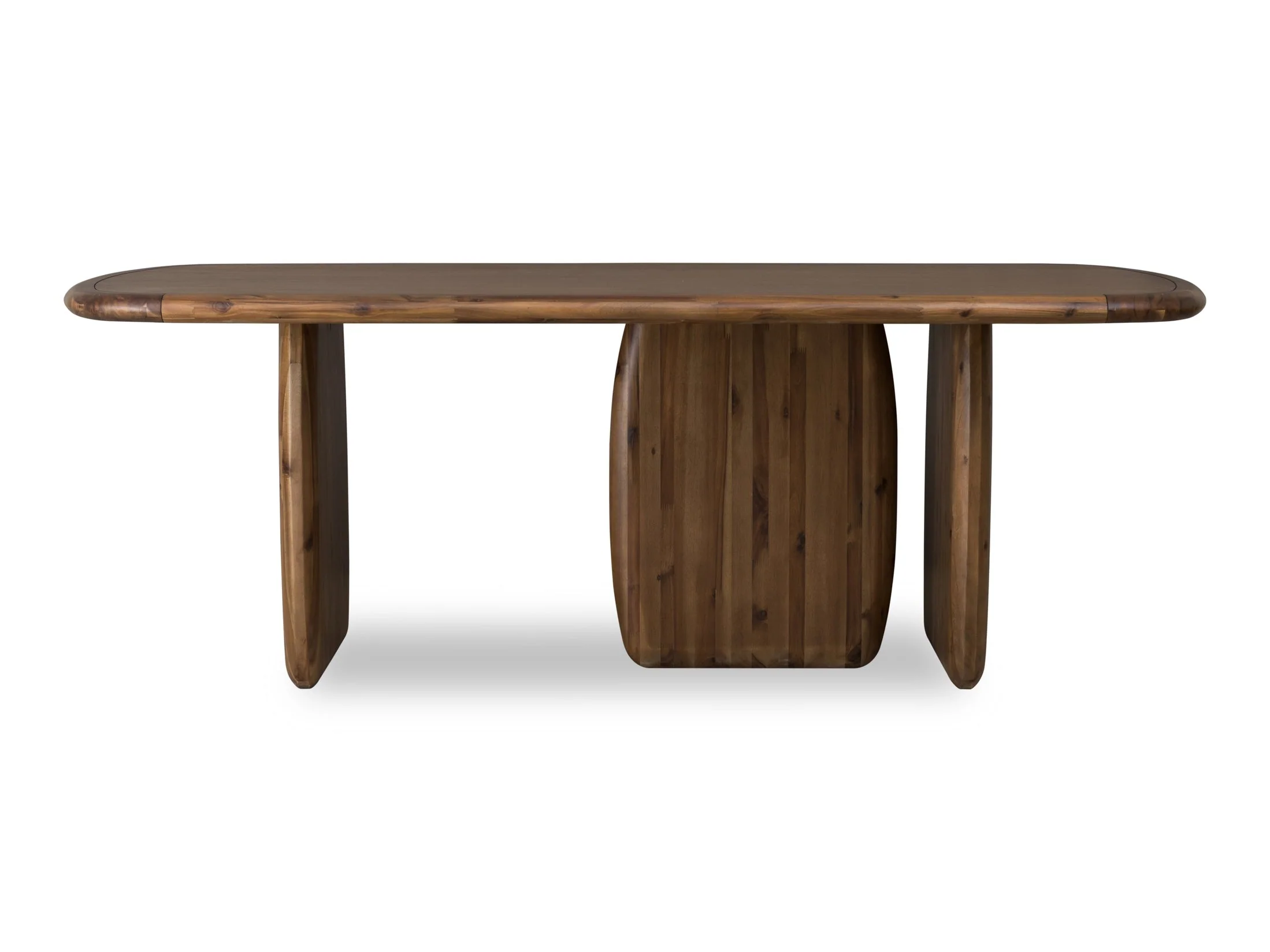 Xolani Rectangular Acacia Wood Pedestal Table in Impala