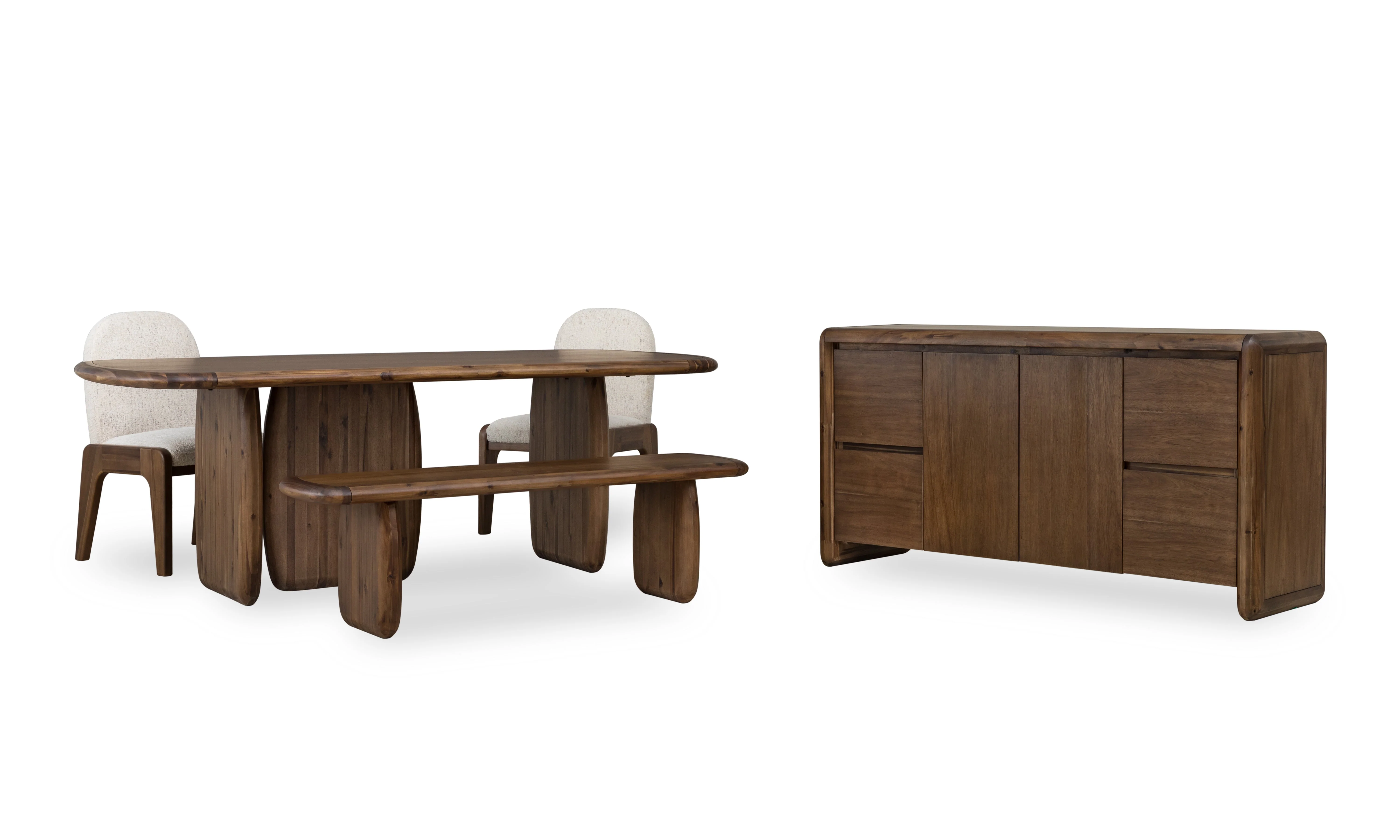 Xolani Rectangular Acacia Wood Pedestal Table in Impala - Image 8