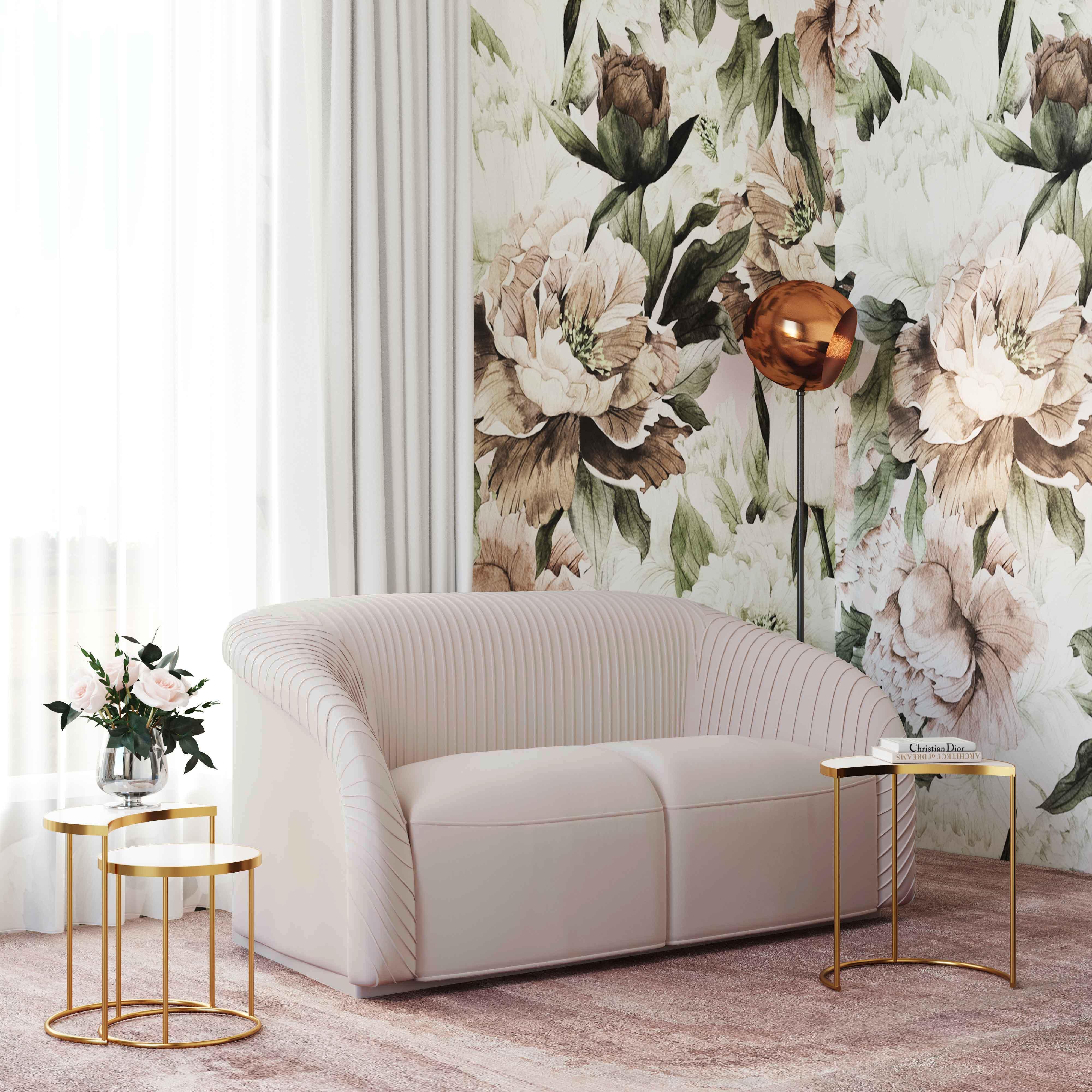 Yara Pleated Velvet Loveseat by Inspire Me! Home Decor - Image 3