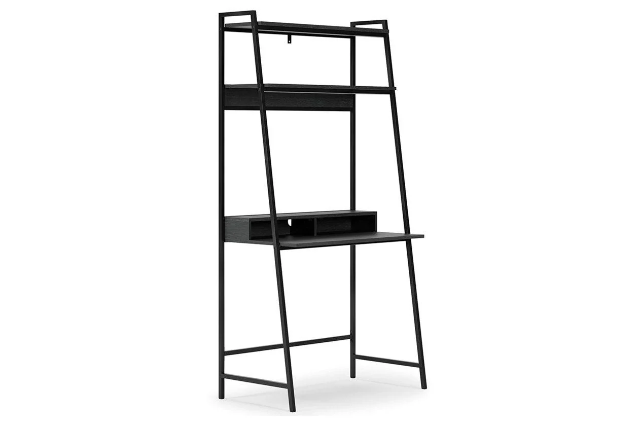 Yarlow Black 36" Home Office Desk with Shelf - Image 3