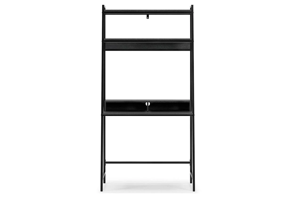 Yarlow Black 36" Home Office Desk with Shelf - Image 4