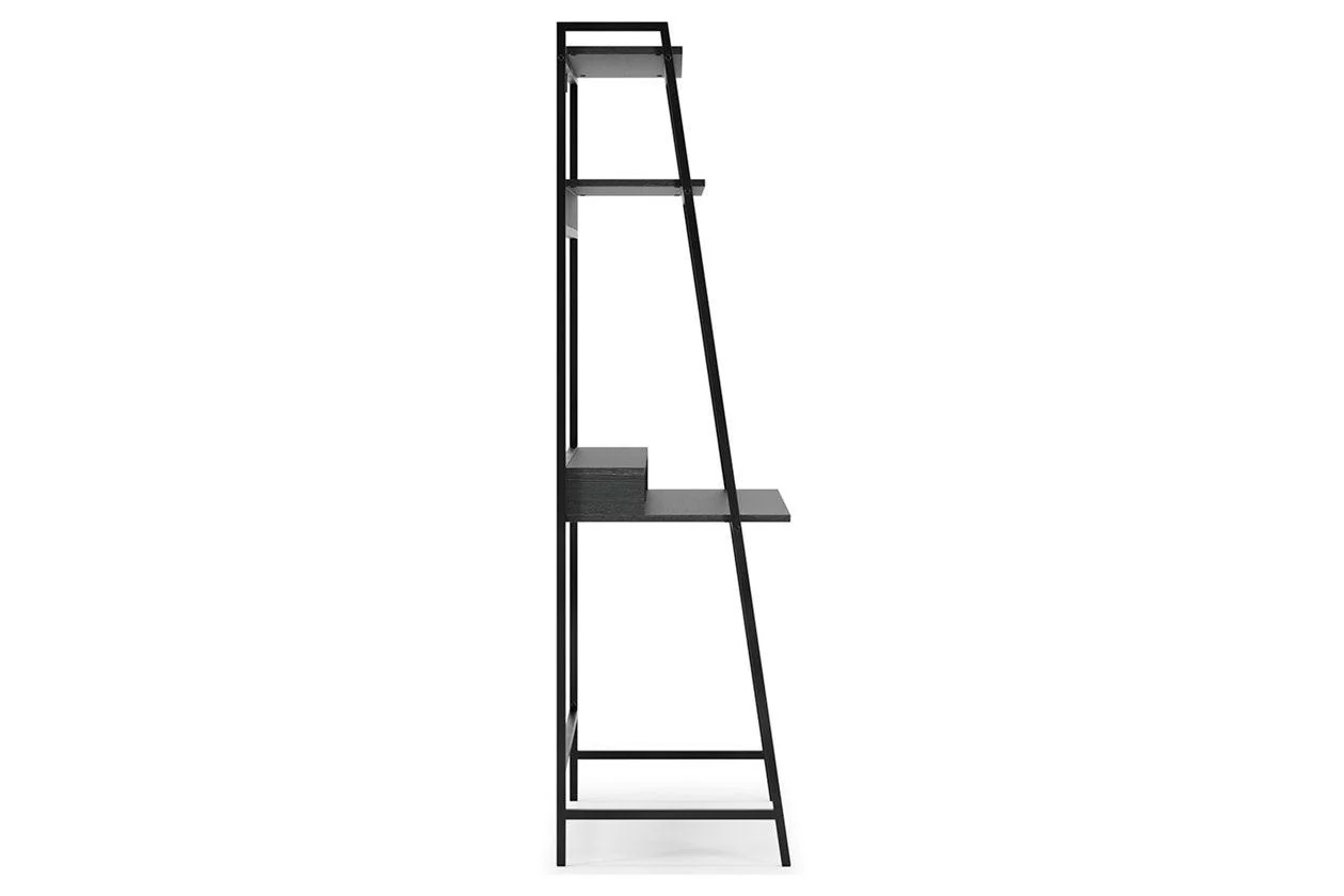 Yarlow Black 36" Home Office Desk with Shelf - Image 6