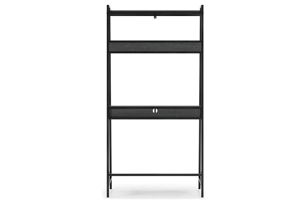 Yarlow Black 36" Home Office Desk with Shelf - Image 7