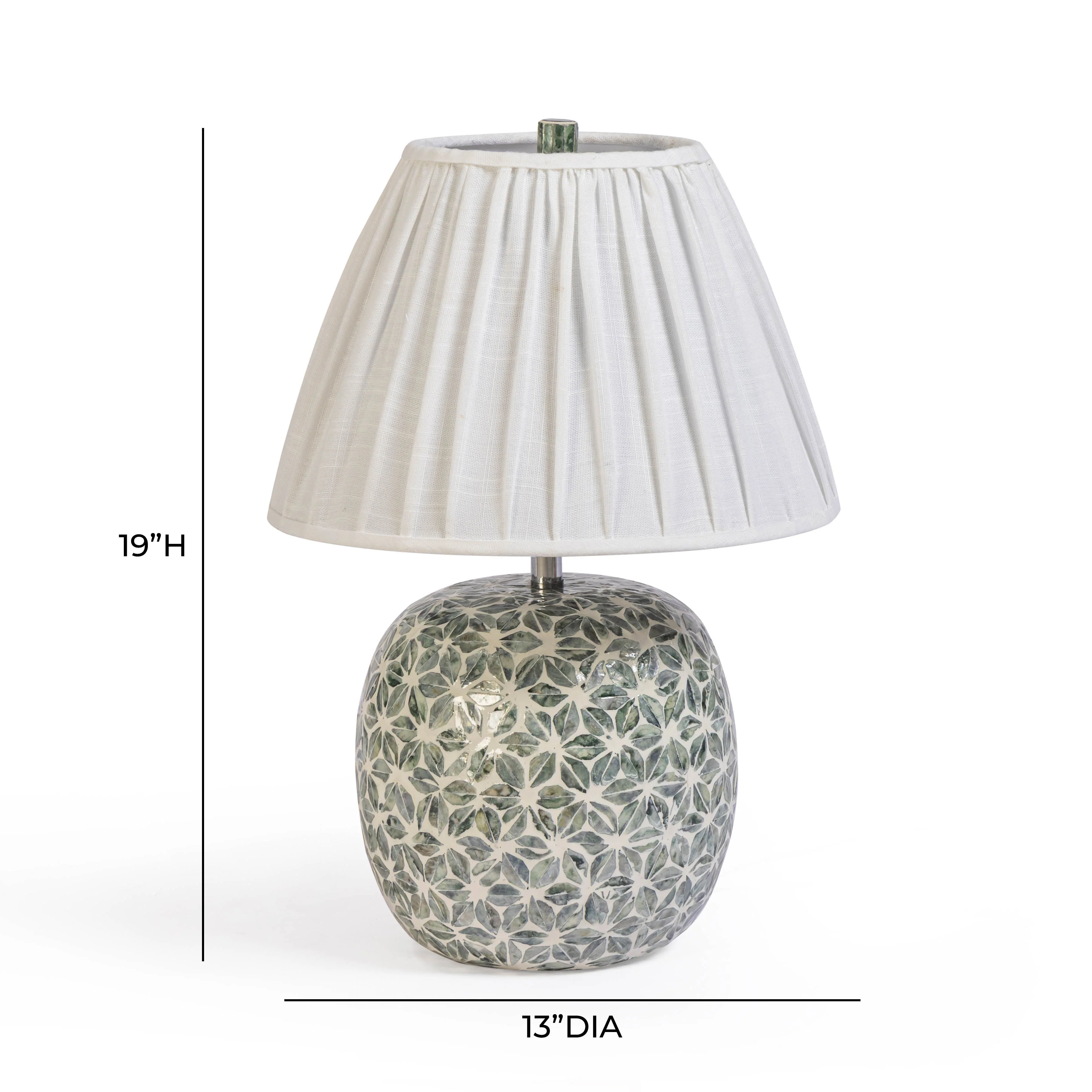 Yaya Green Capiz Shell Table Lamp - Image 6