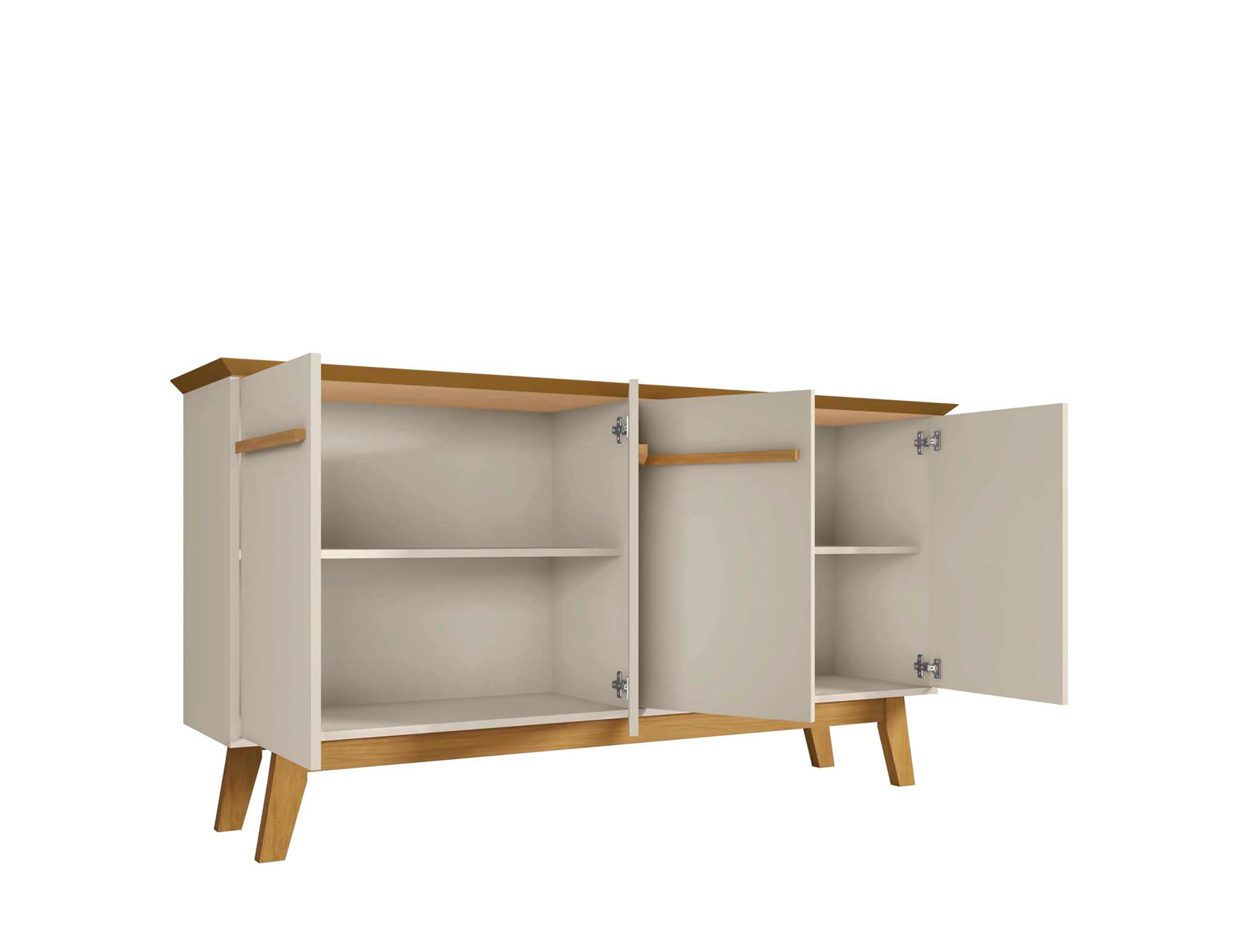 Yonkers 62.99 Sideboard in Off White and Cinnamon - Image 4