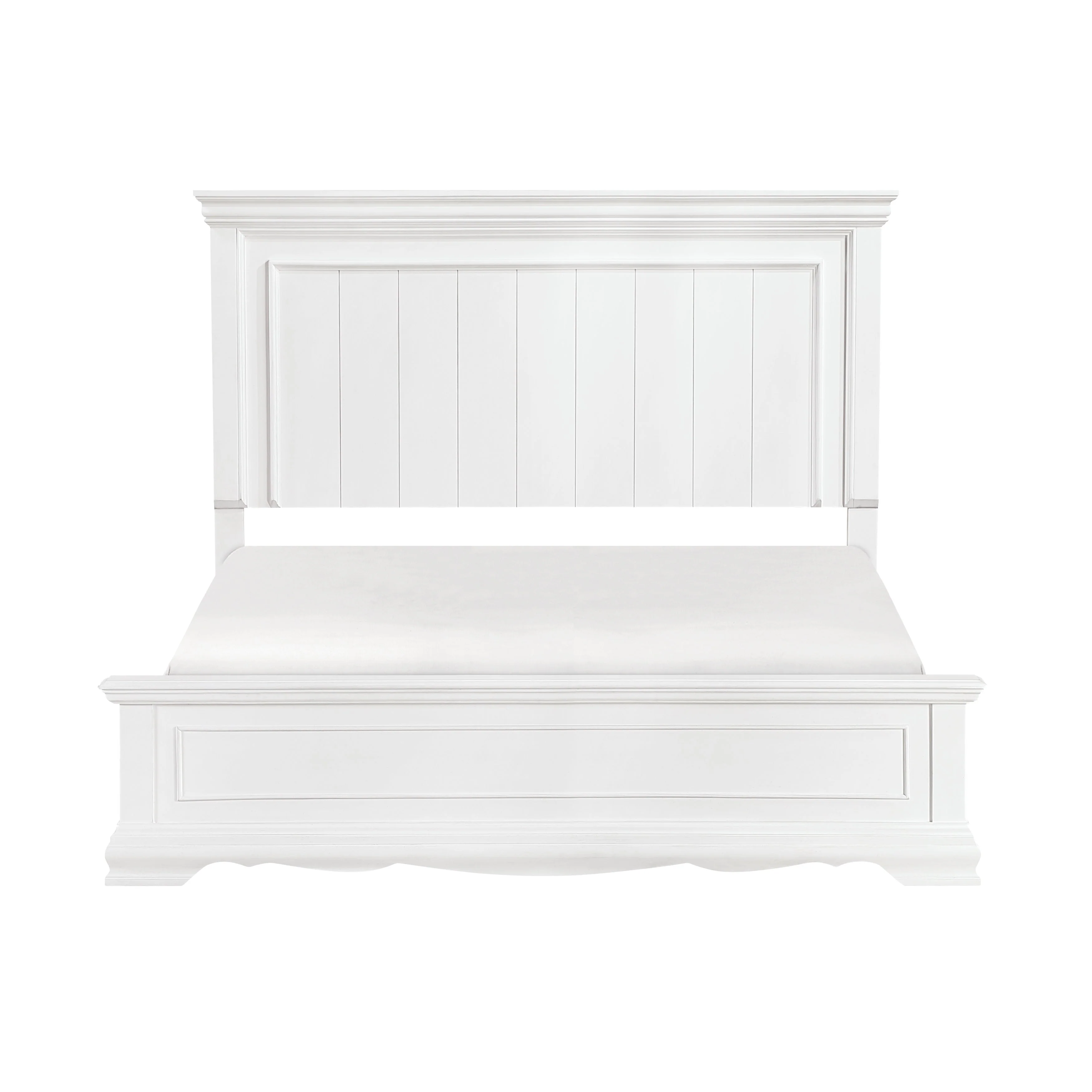 York White California King Bed
