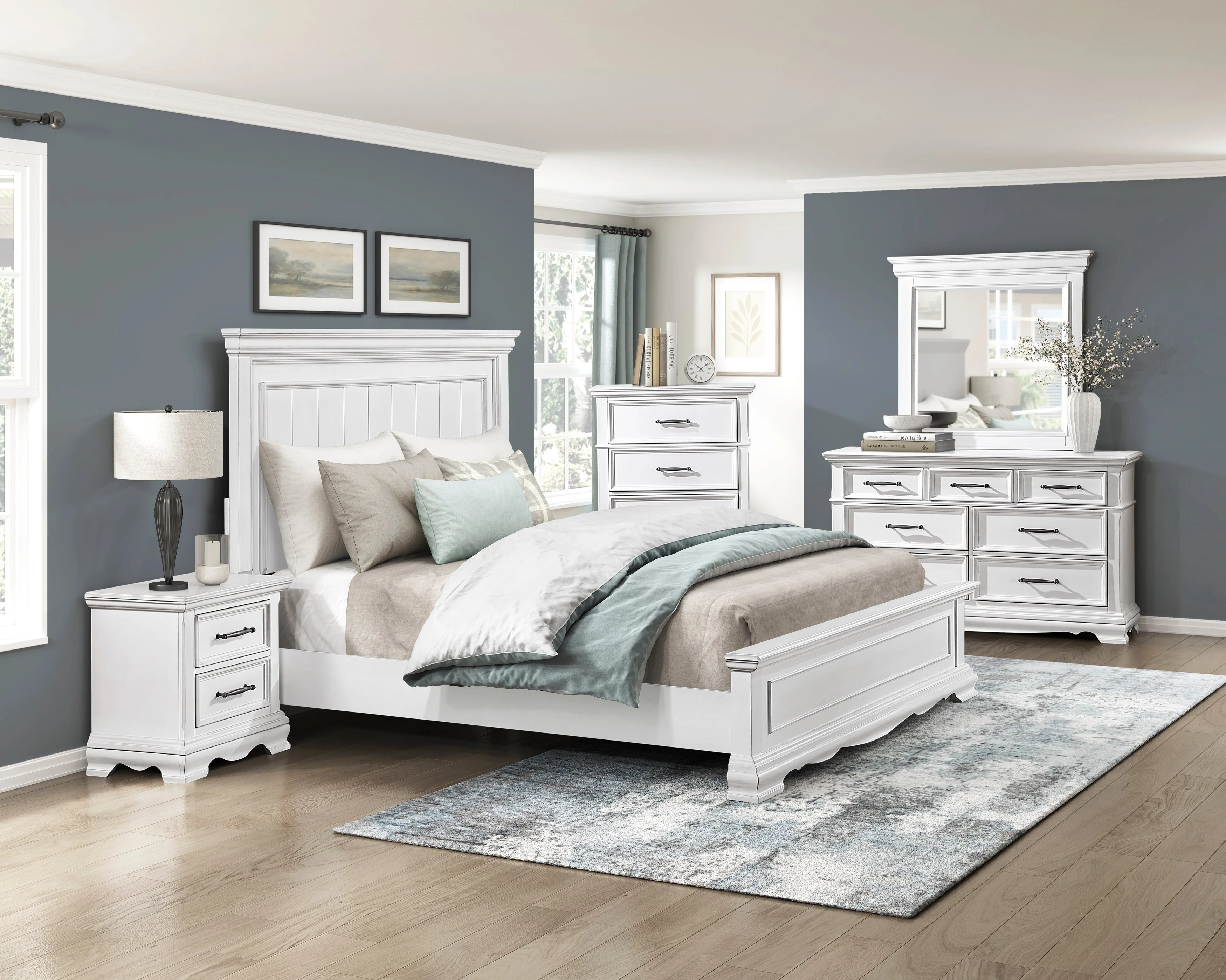 York White California King Bed - Image 6