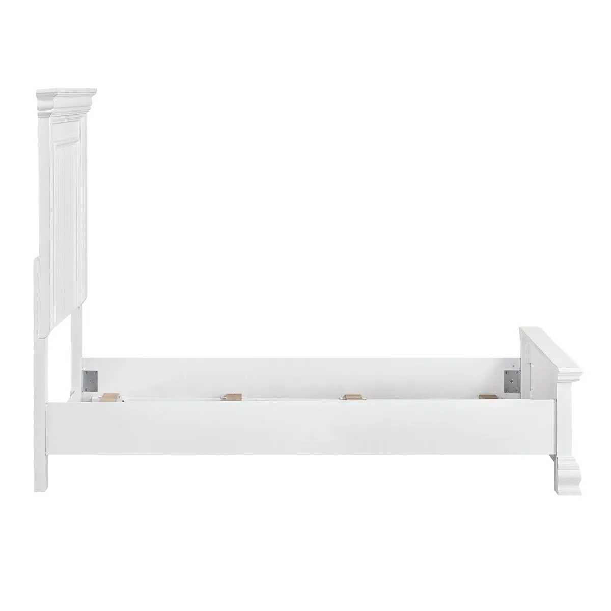 York White Twin Panel Bed - Image 3