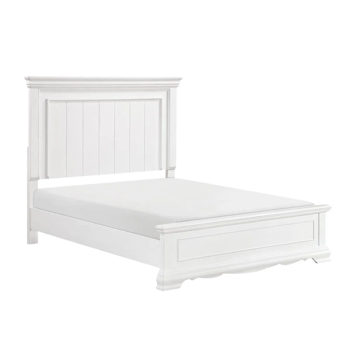 York White Queen Panel Bed - Image 3