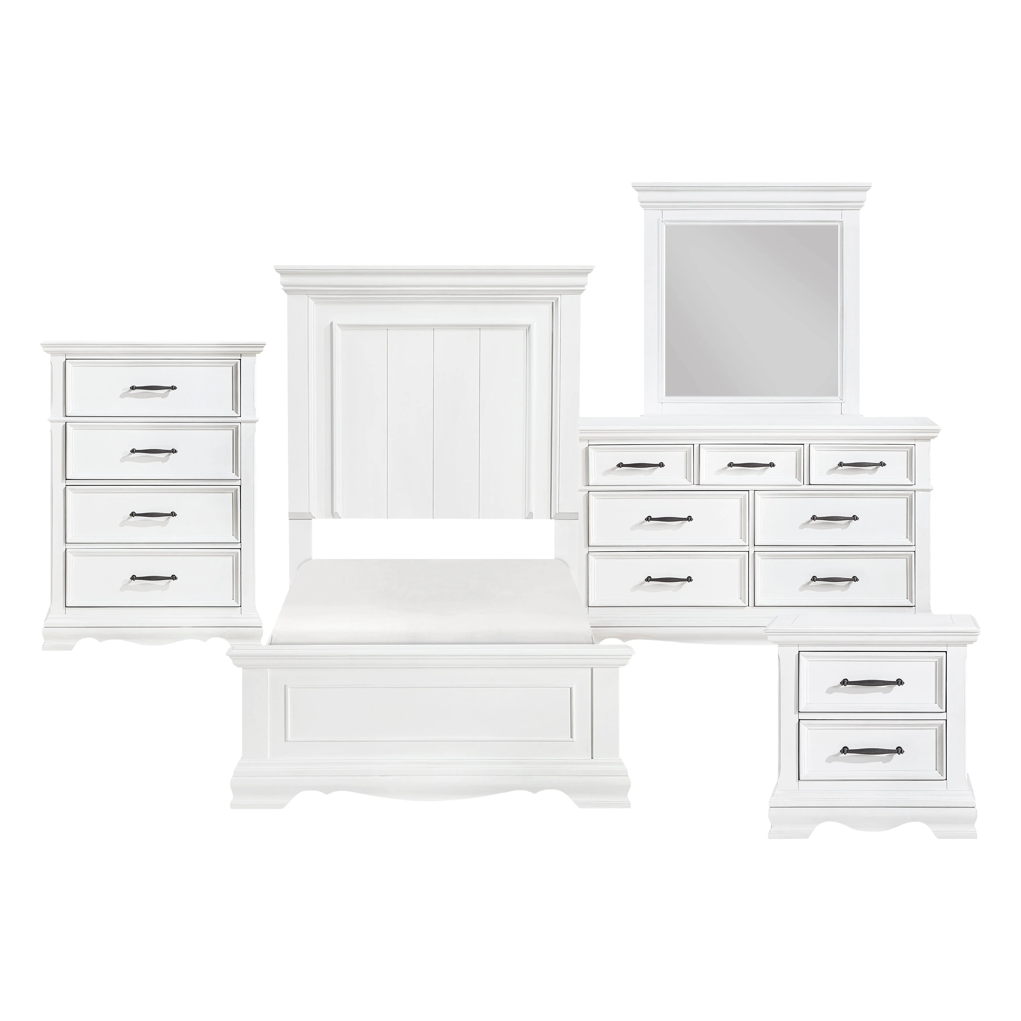 York White Youth Panel Bedroom Set - Image 3