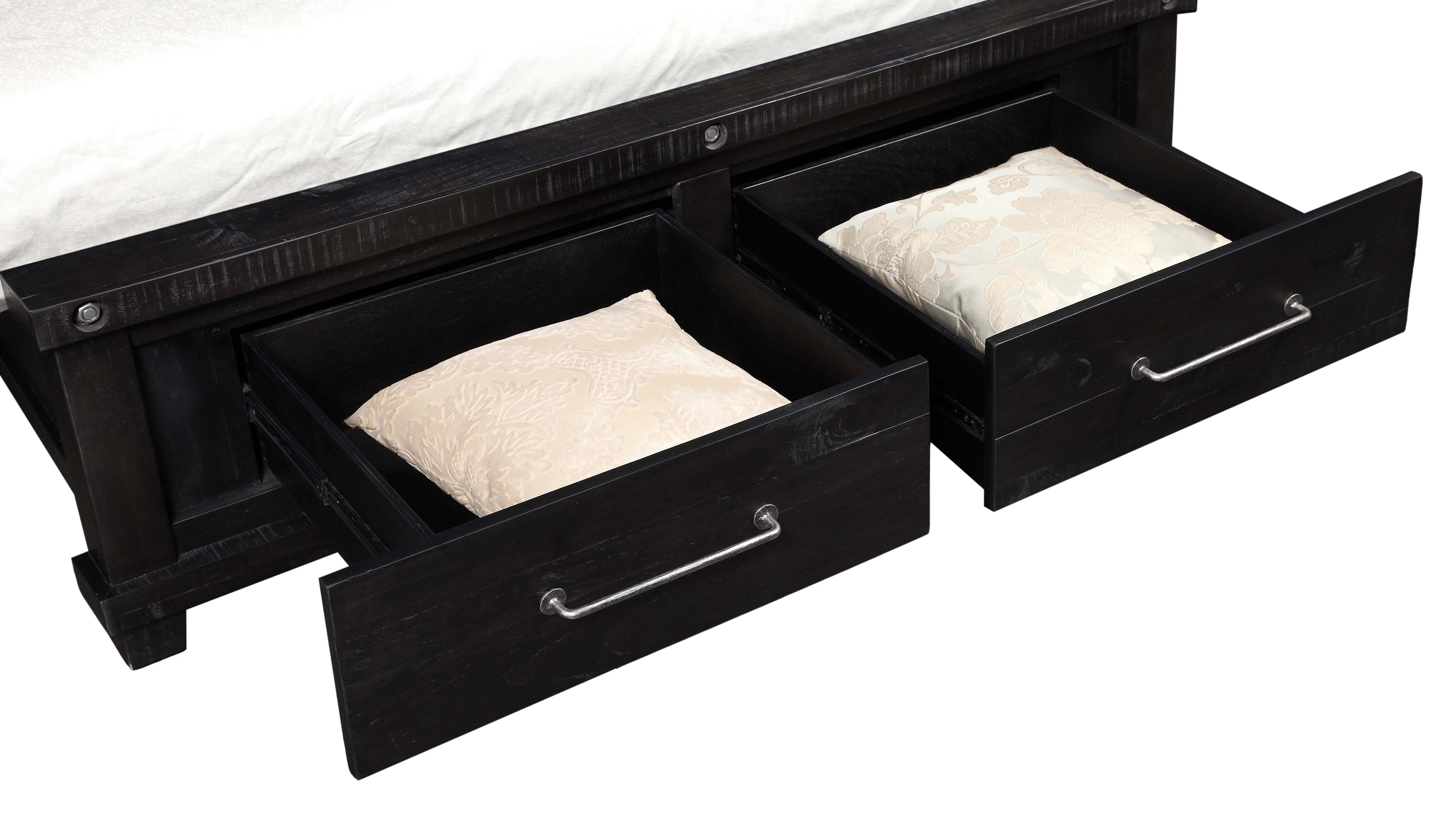 Yosemite Solid Wood Footboard Full Storage Bed in Cafe - Image 5