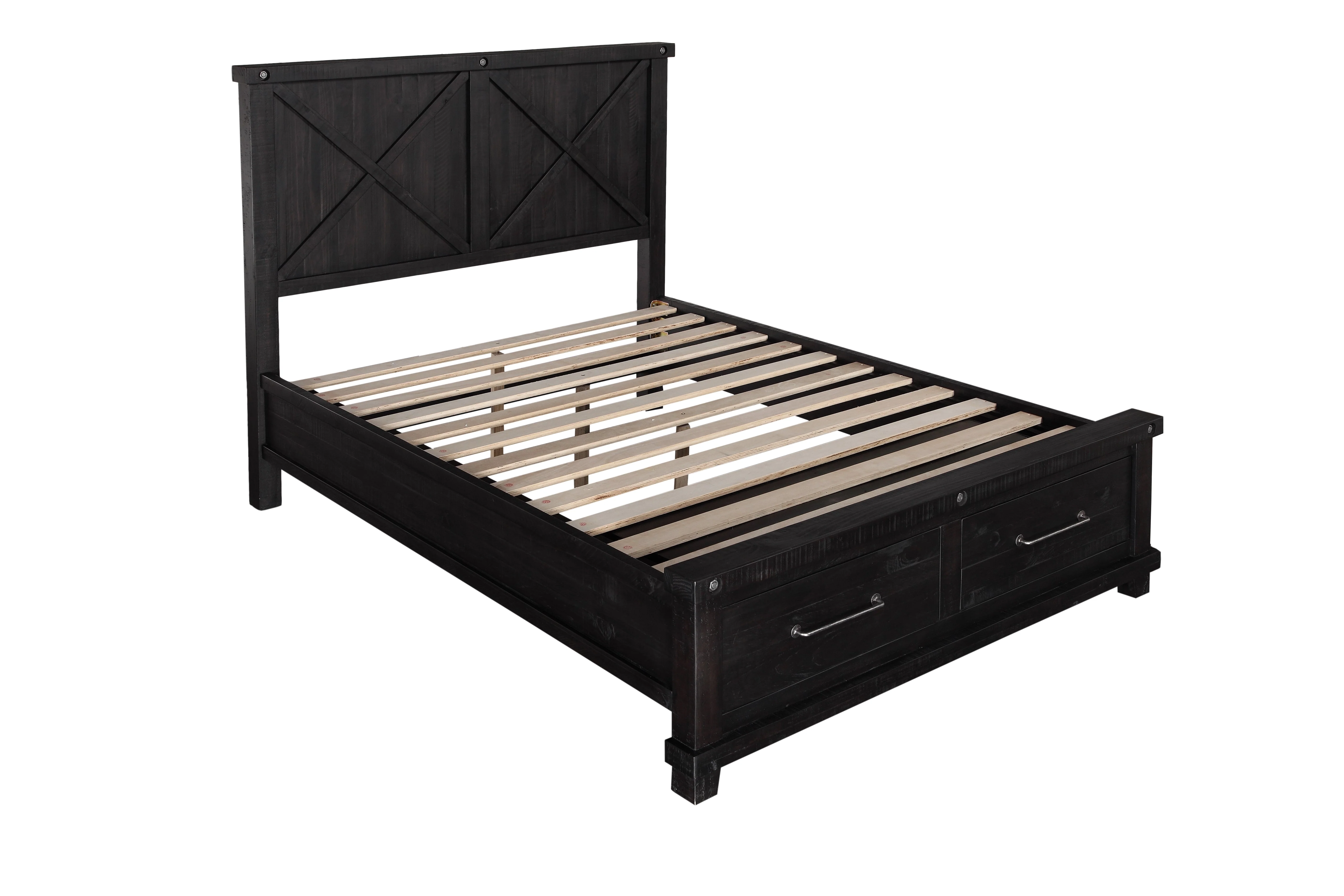 Yosemite Solid Wood Footboard Full Storage Bed in Cafe - Image 6