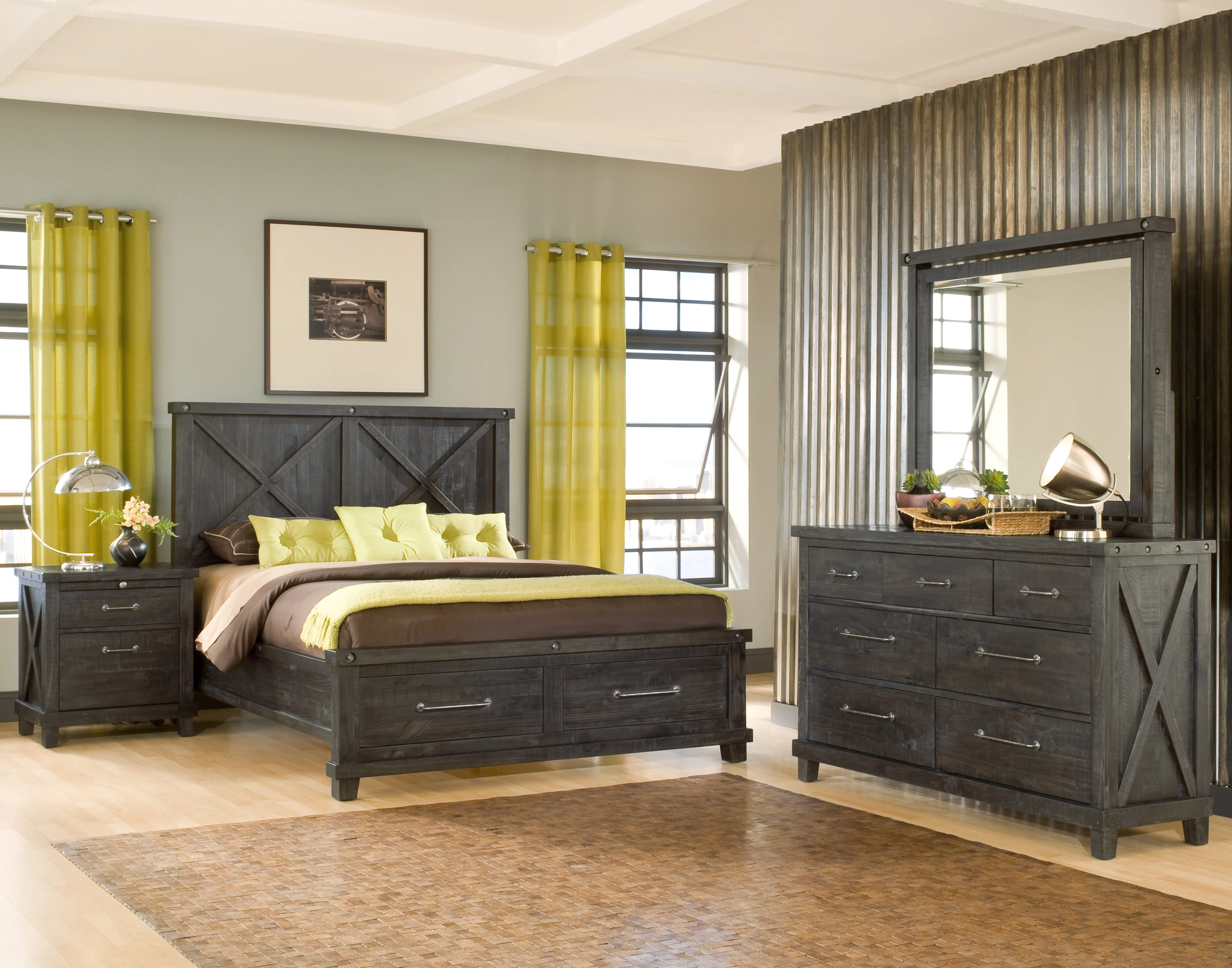Yosemite Solid Wood Footboard Full Storage Bed in Cafe - Image 8