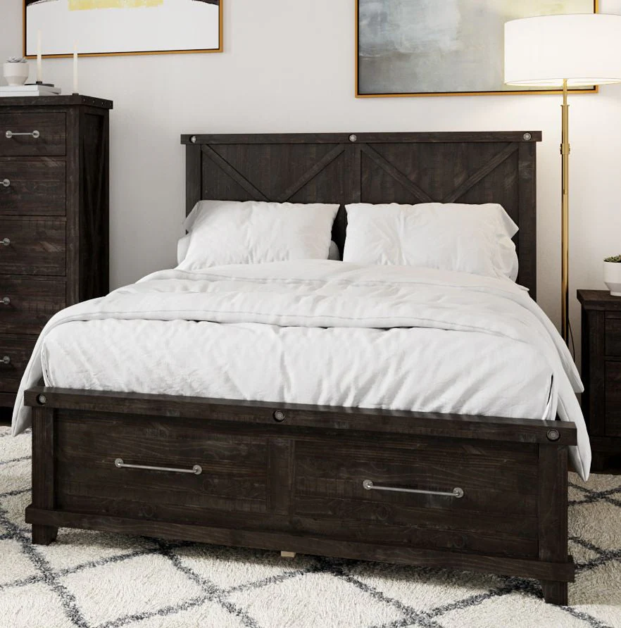 Yosemite Solid Wood Full Panel Bed in Cafe - Image 10