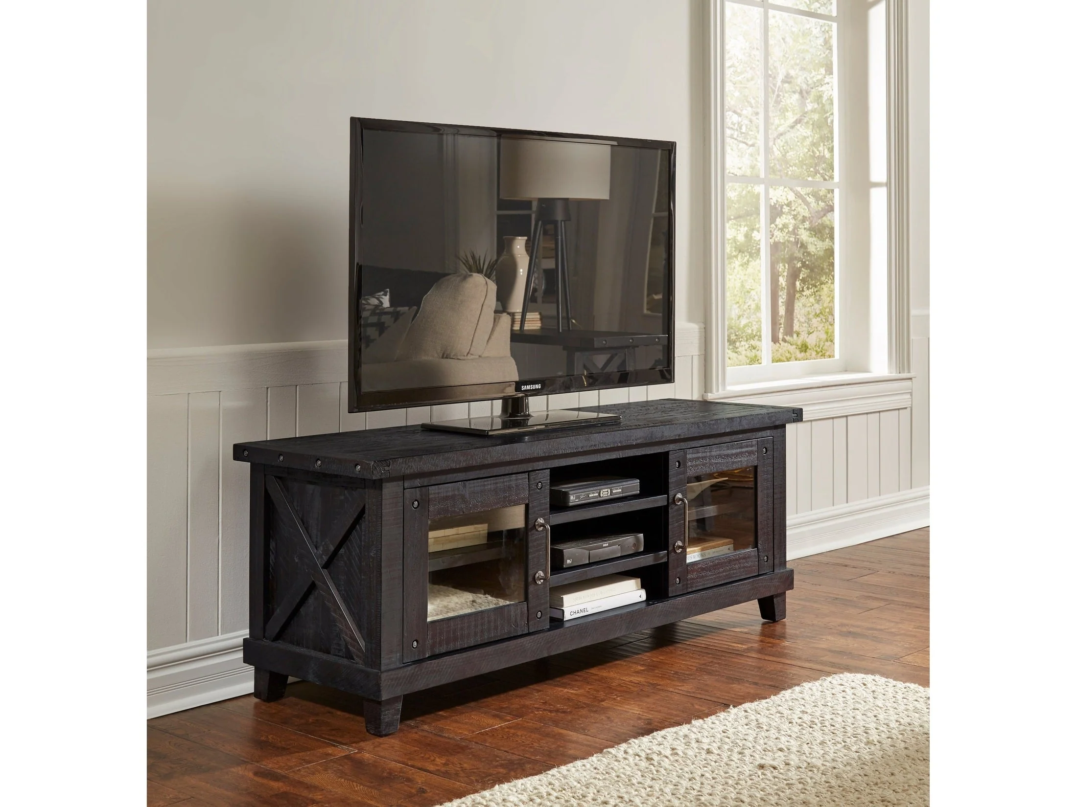 Yosemite Solid Wood Media Console in Cafe