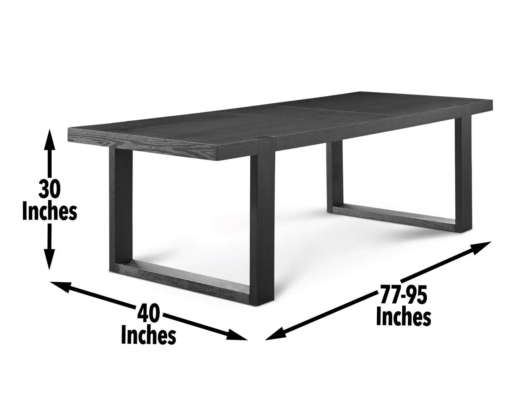 Yves 95-inch Dining Table with 18″ leaf - Image 7