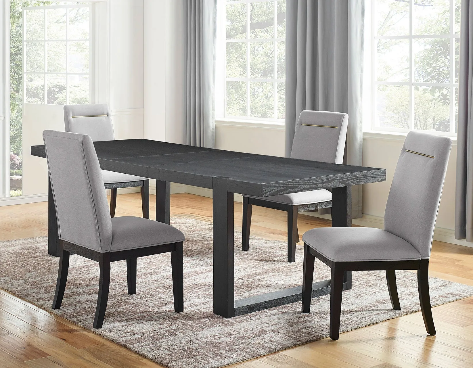 Yves Charcoal/Gray Dining Room Set - Image 2