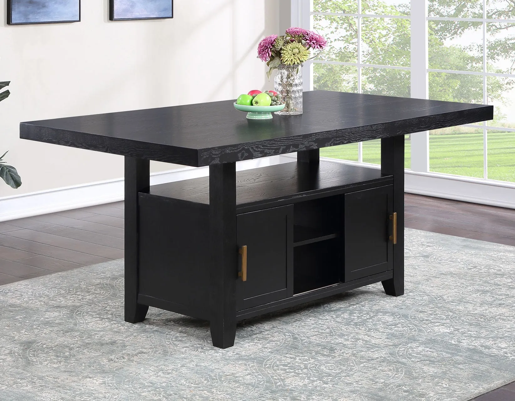 Yves Charcoal Storage Counter Height Dining Set - Image 7