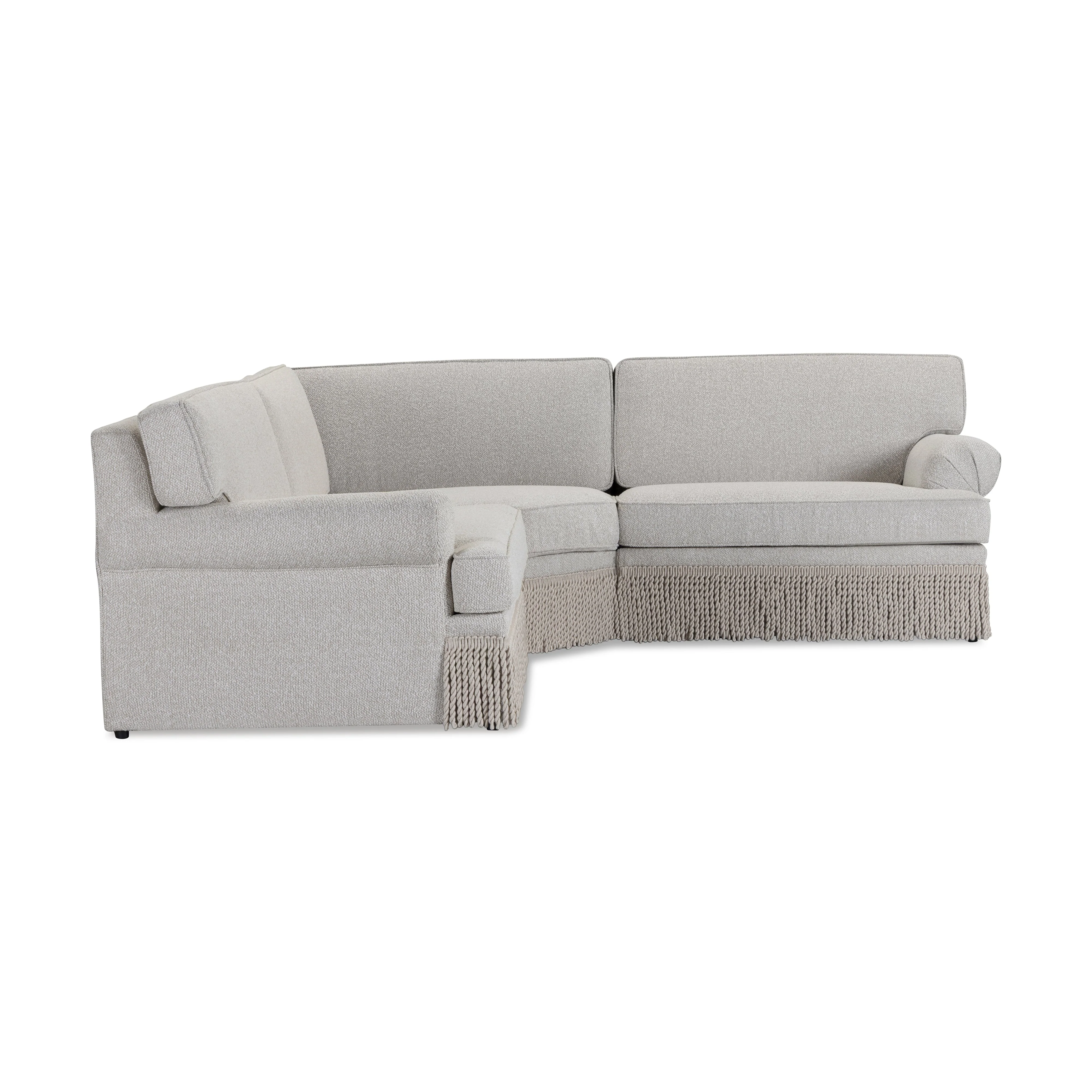 Yvette 3-Piece Warm Grey Performance Boucle L-Sectional - Image 2