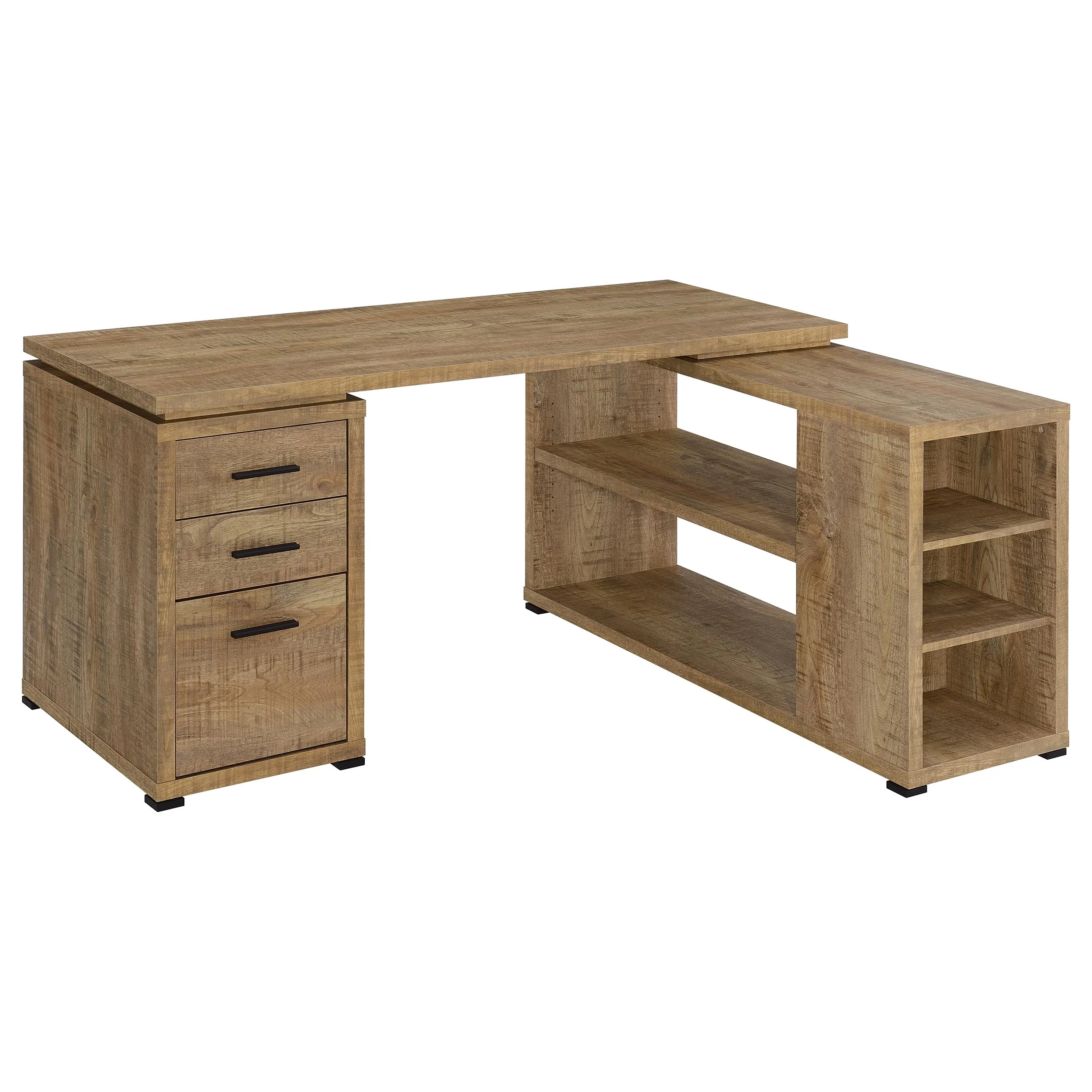 Yvette Mango 60-inch 3-drawer L-Shape Computer Desk - Image 2